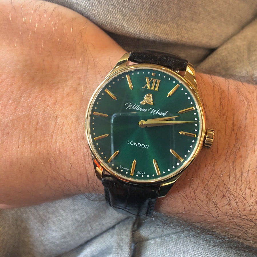 William Wood Chivalrous British Racing Green orologio verde