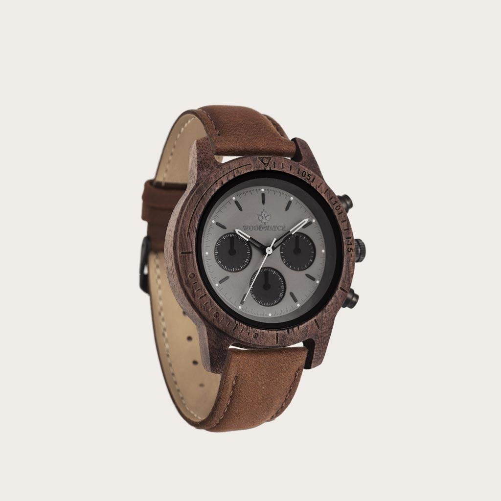 WoodWatch Classic Axinite Black Pecan orologio in legno quarzo