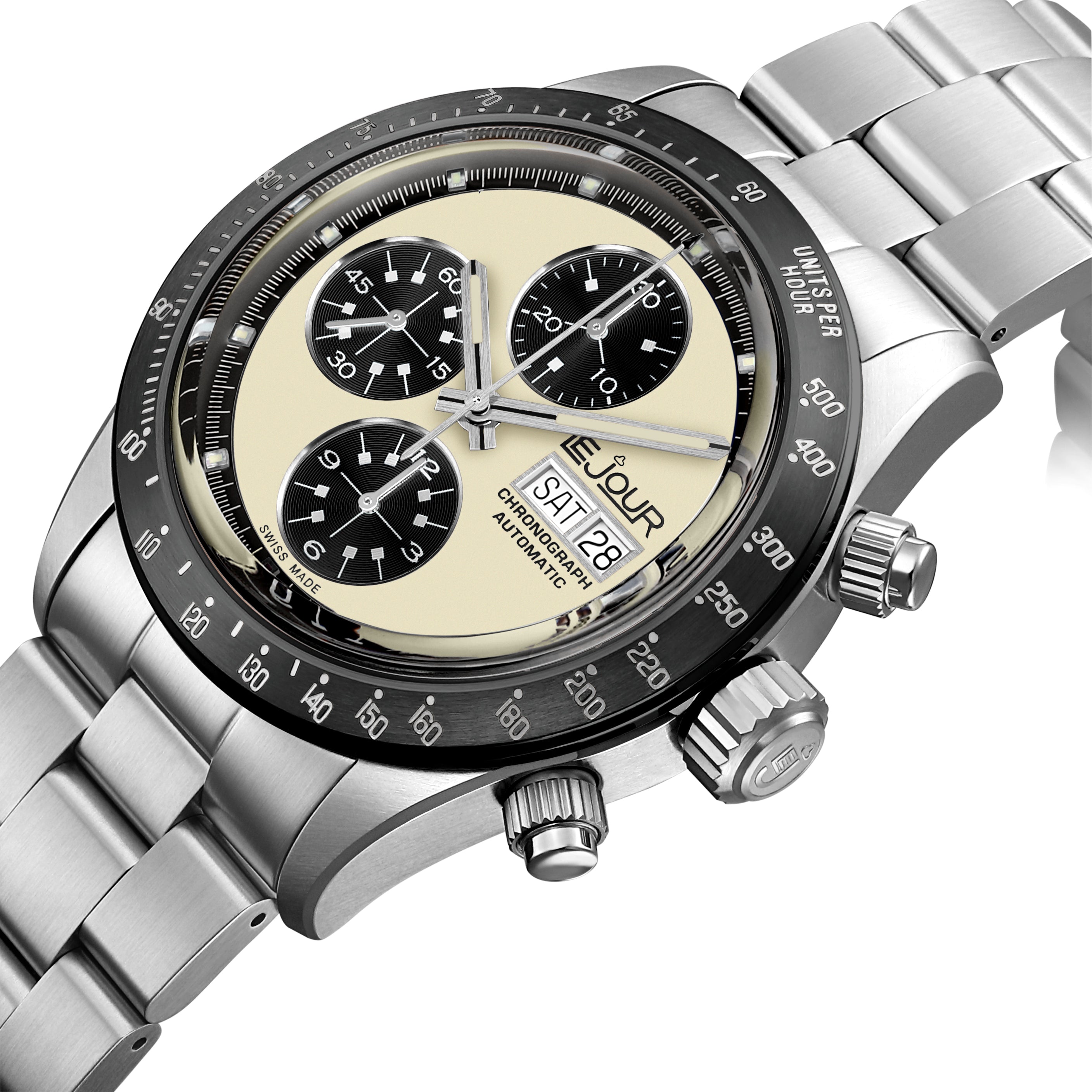 LeJour CM Chrono LJ-CM-001 orologio cronografo 42mm bianco