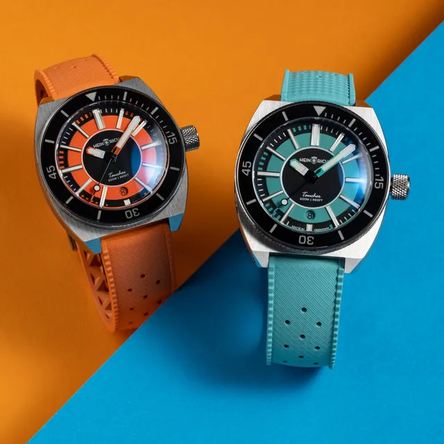 Heinrich Taucher Sport orologio turchese acciaio bracciale