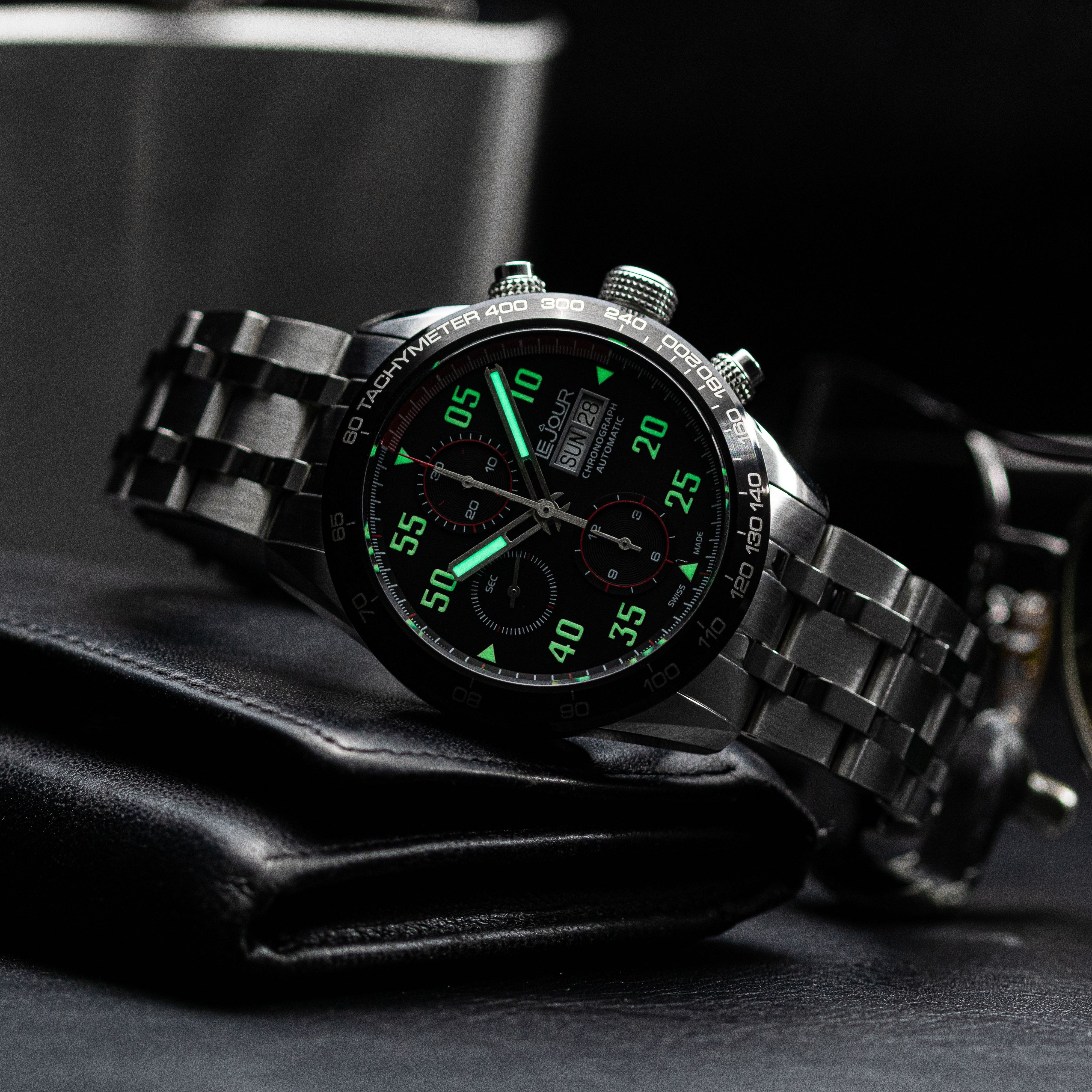 LeJour RD Chrono LJ-RD-001 orologio cronografo nero automatico