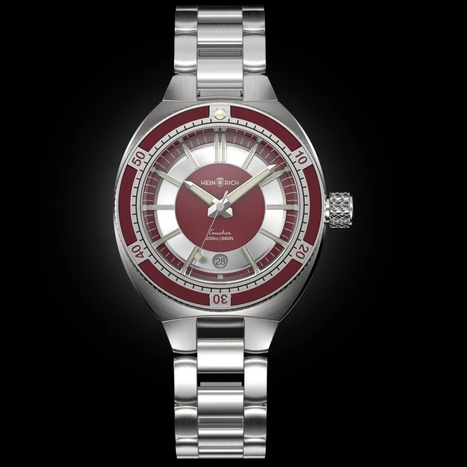 Heinrich Taucher 2 orologio automatico rosso con data