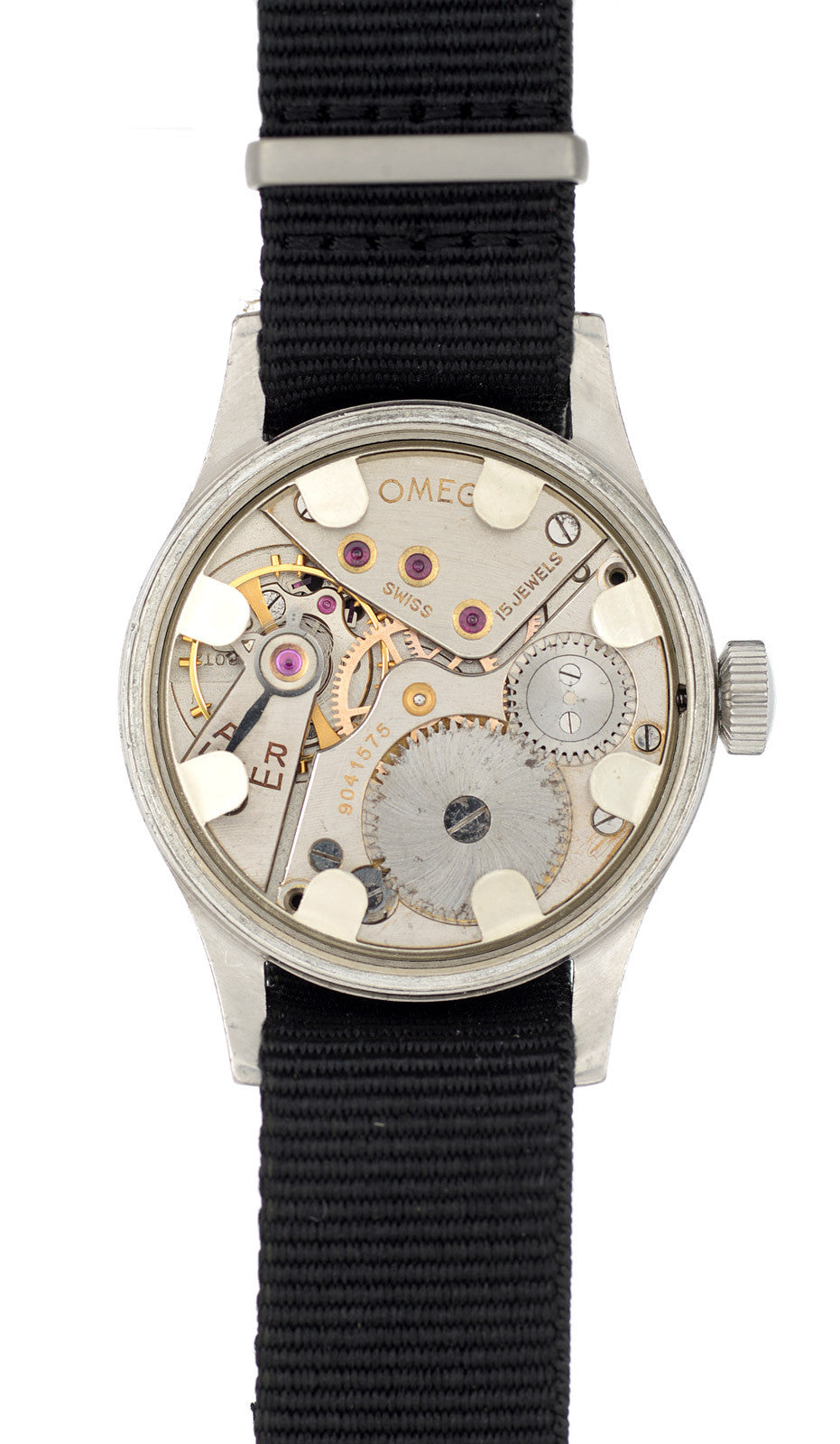 Omega WWW orologio militare 35mm acciaio nero