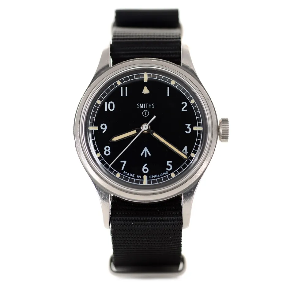Smiths Vintage W10 1968 orologio militare acciaio nero