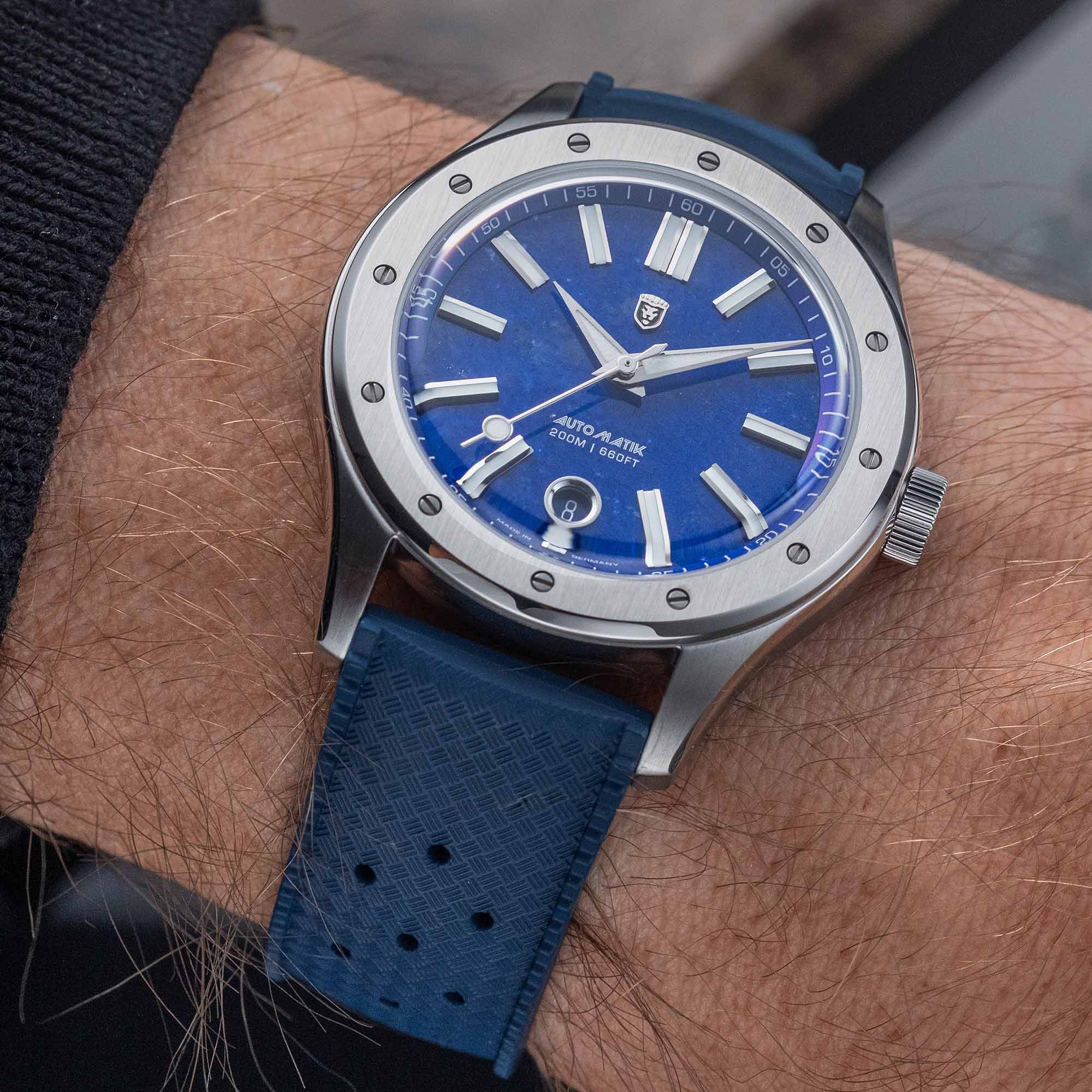 Heinrich Helicoprion orologio automatico Lapis Lazuli