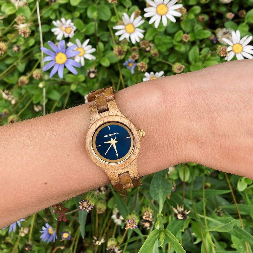 Woodwatch Flora Bellflower orologio legno donna elegante