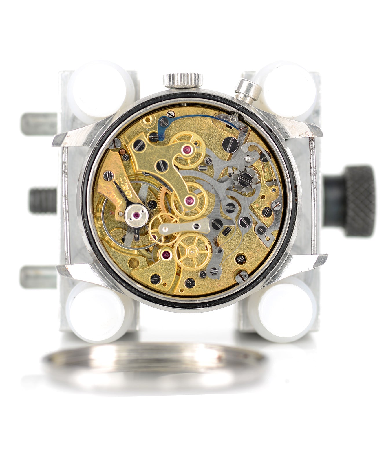 Lemania HS9 cronografo militare acciaio Serie I