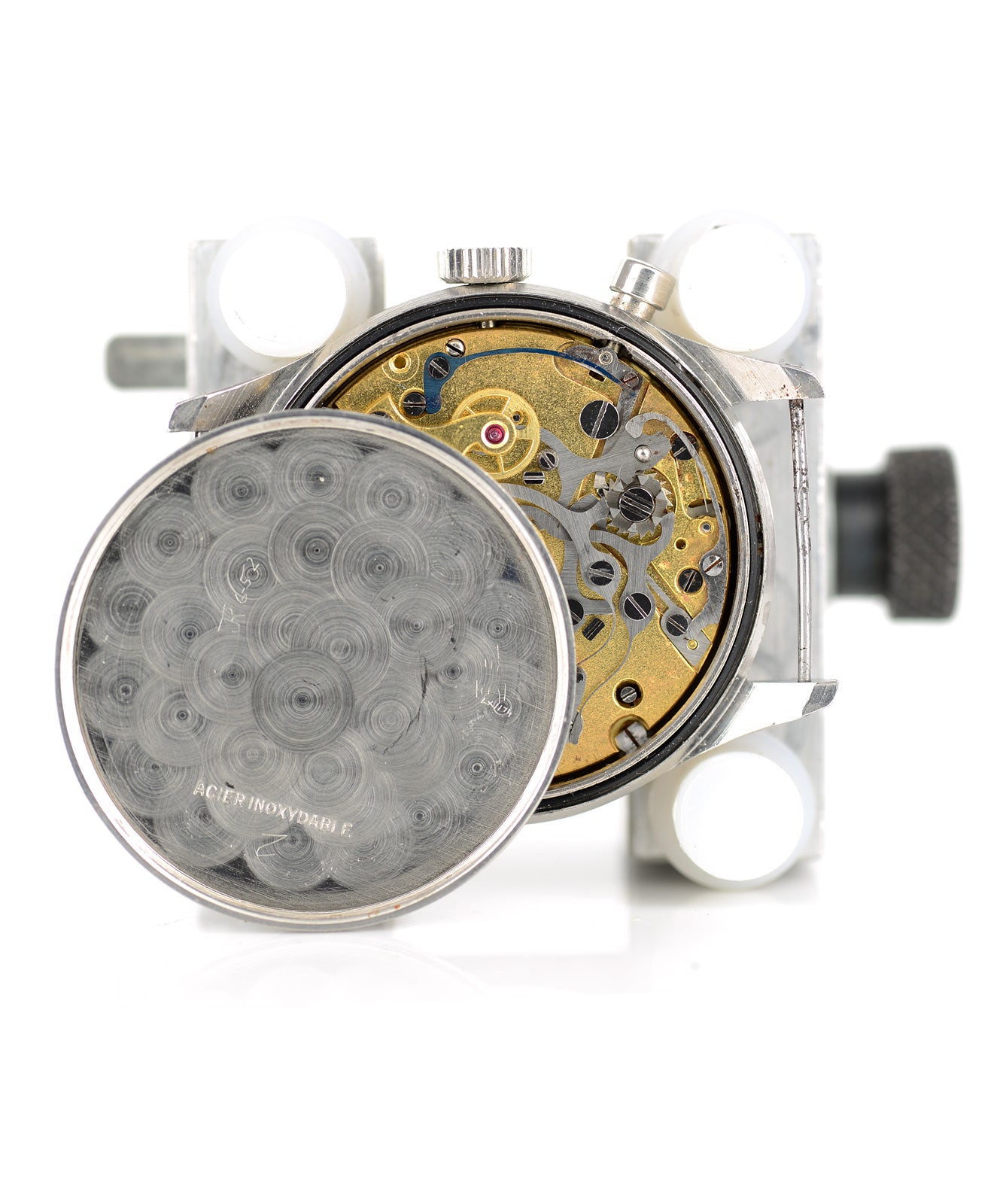 Lemania HS9 cronografo militare acciaio Serie I