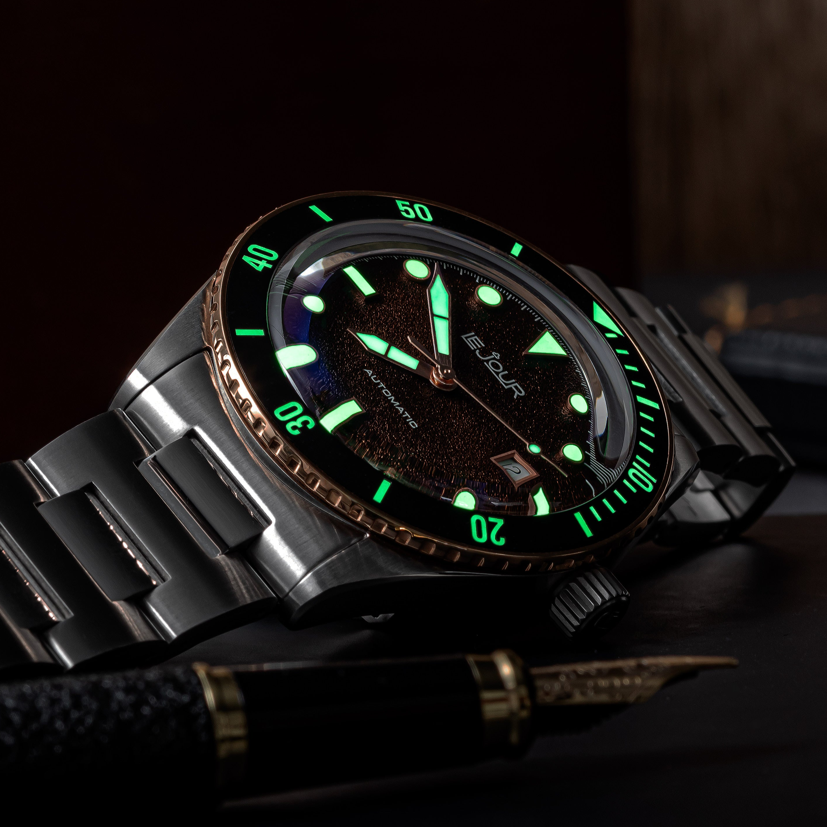 LeJour Seacolt Diver LJ-SCD-004 Automatico 42mm Marrone