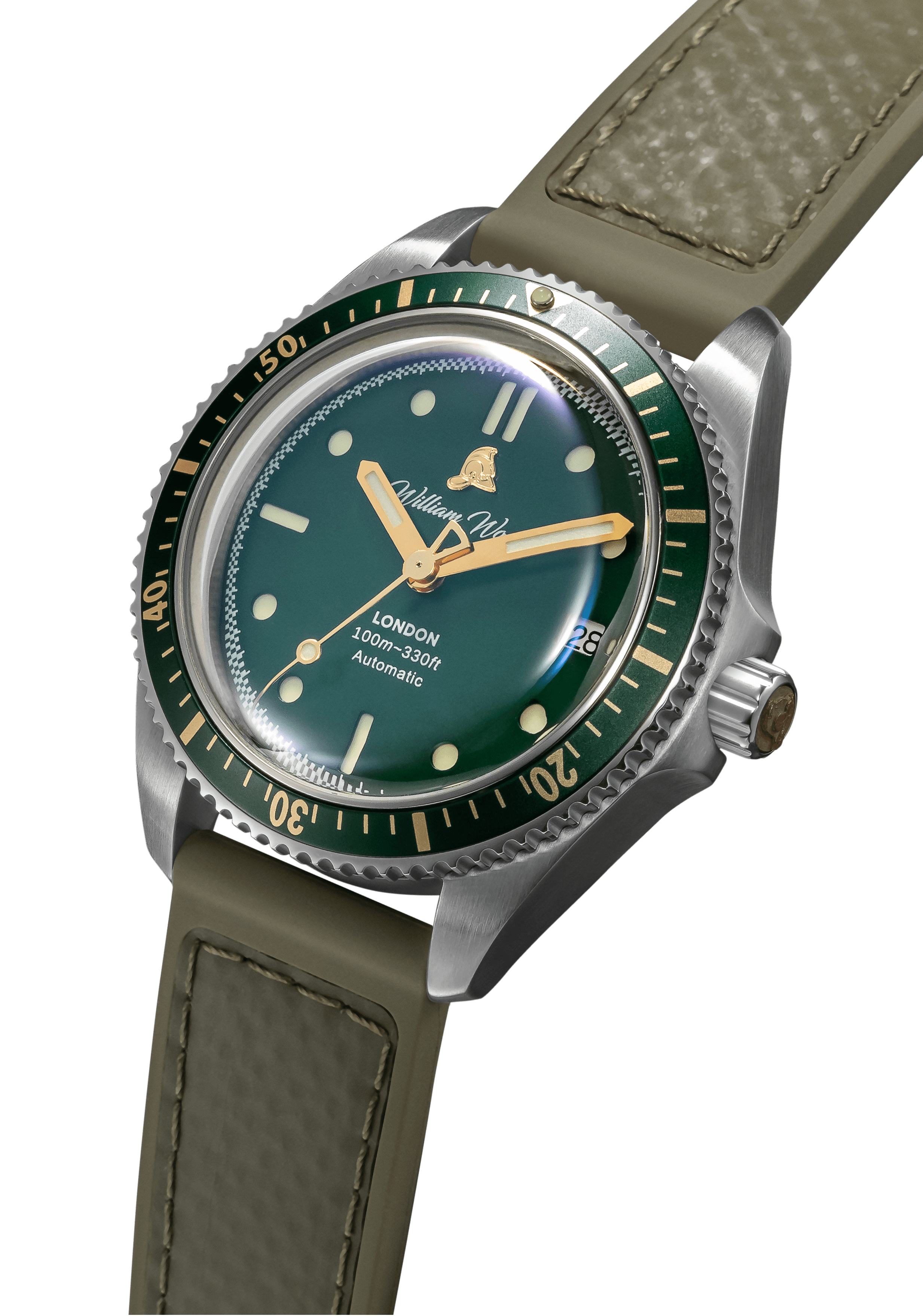 William Wood Valiant The Green Watch orologio verde automatico