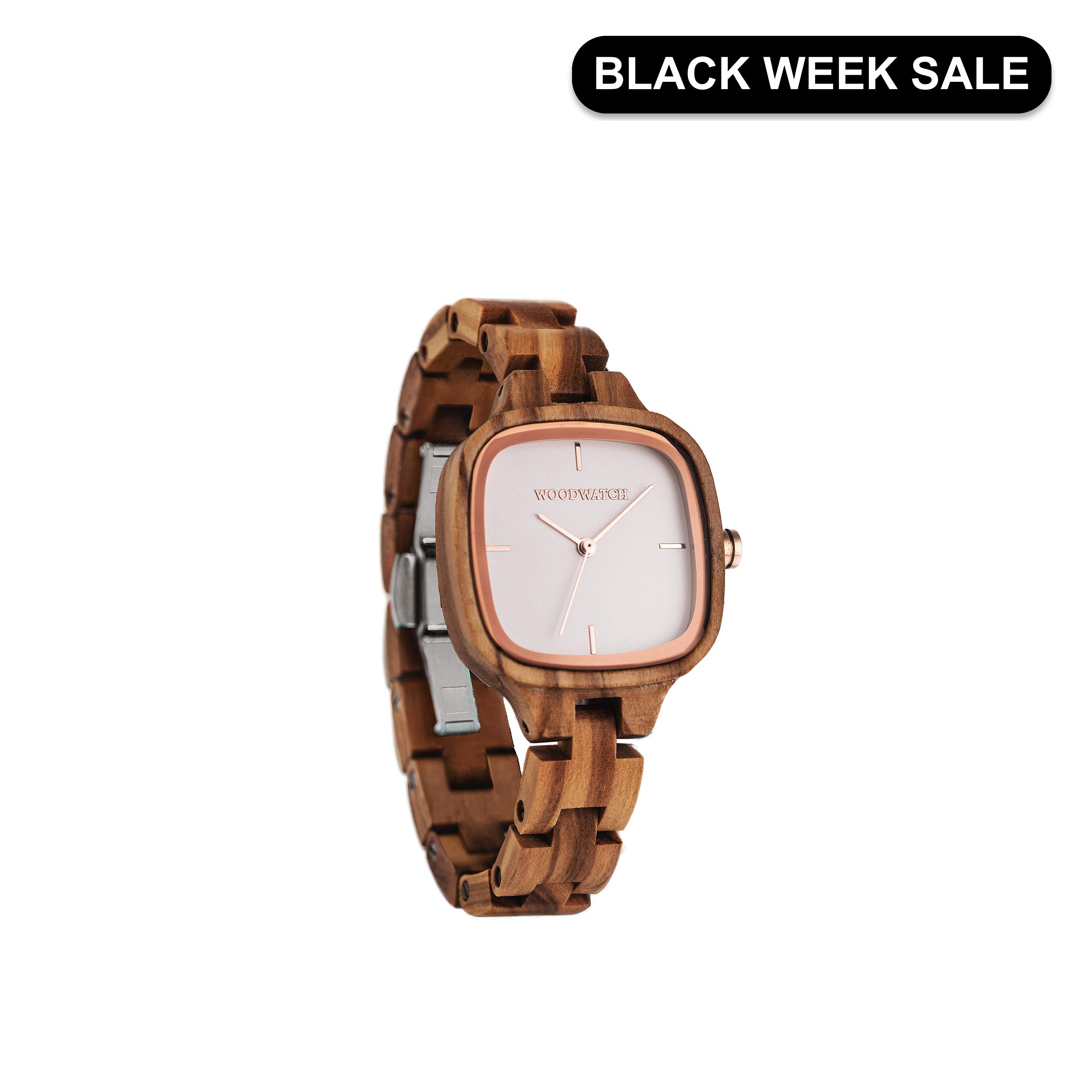 WoodWatch Elegance Muse orologio donna legno quadrato