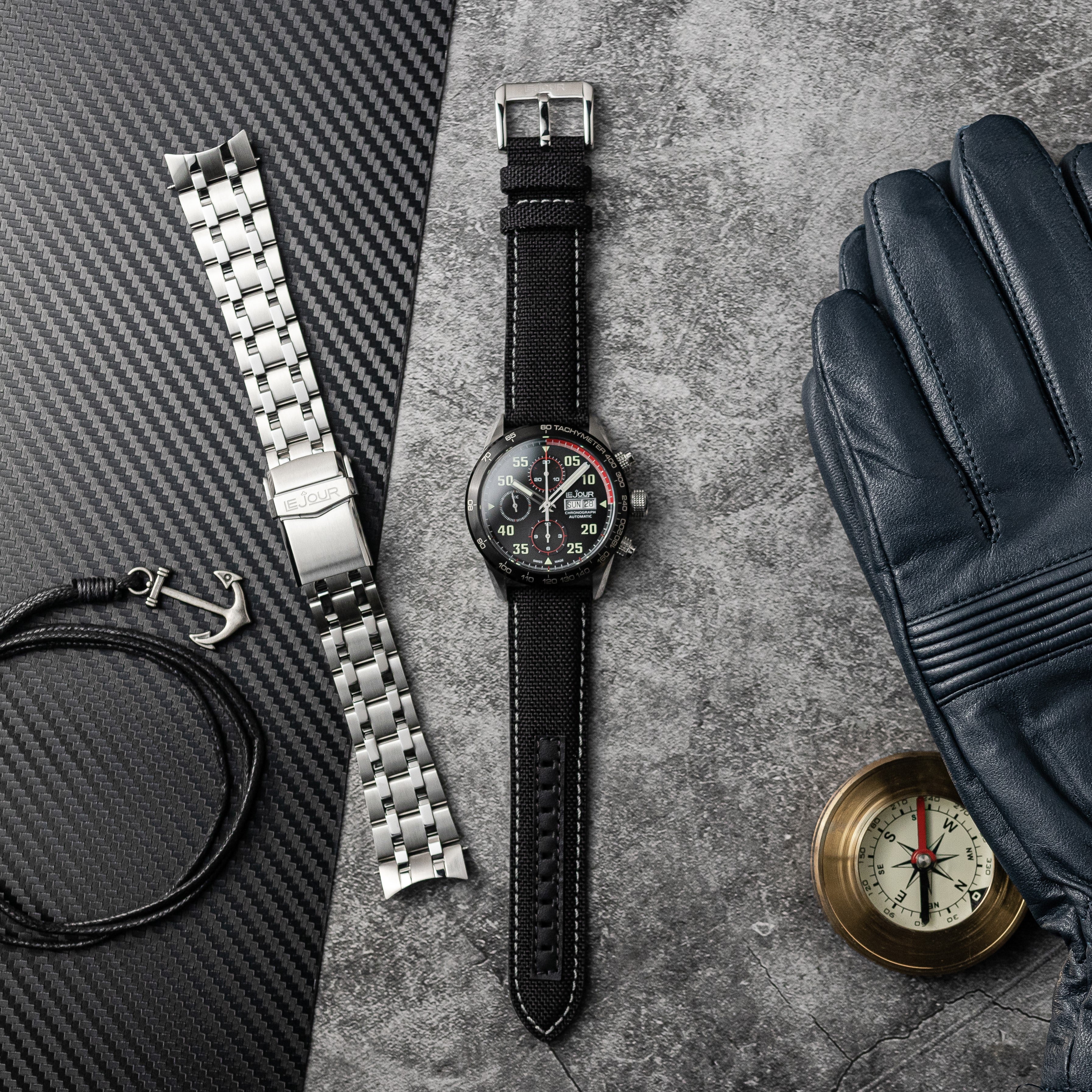 LeJour RD Chrono LJ-RD-001 orologio cronografo nero automatico