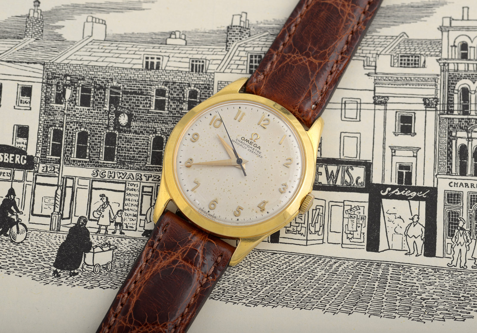 Omega Chronometer orologio oro 18 carati 38mm 1952