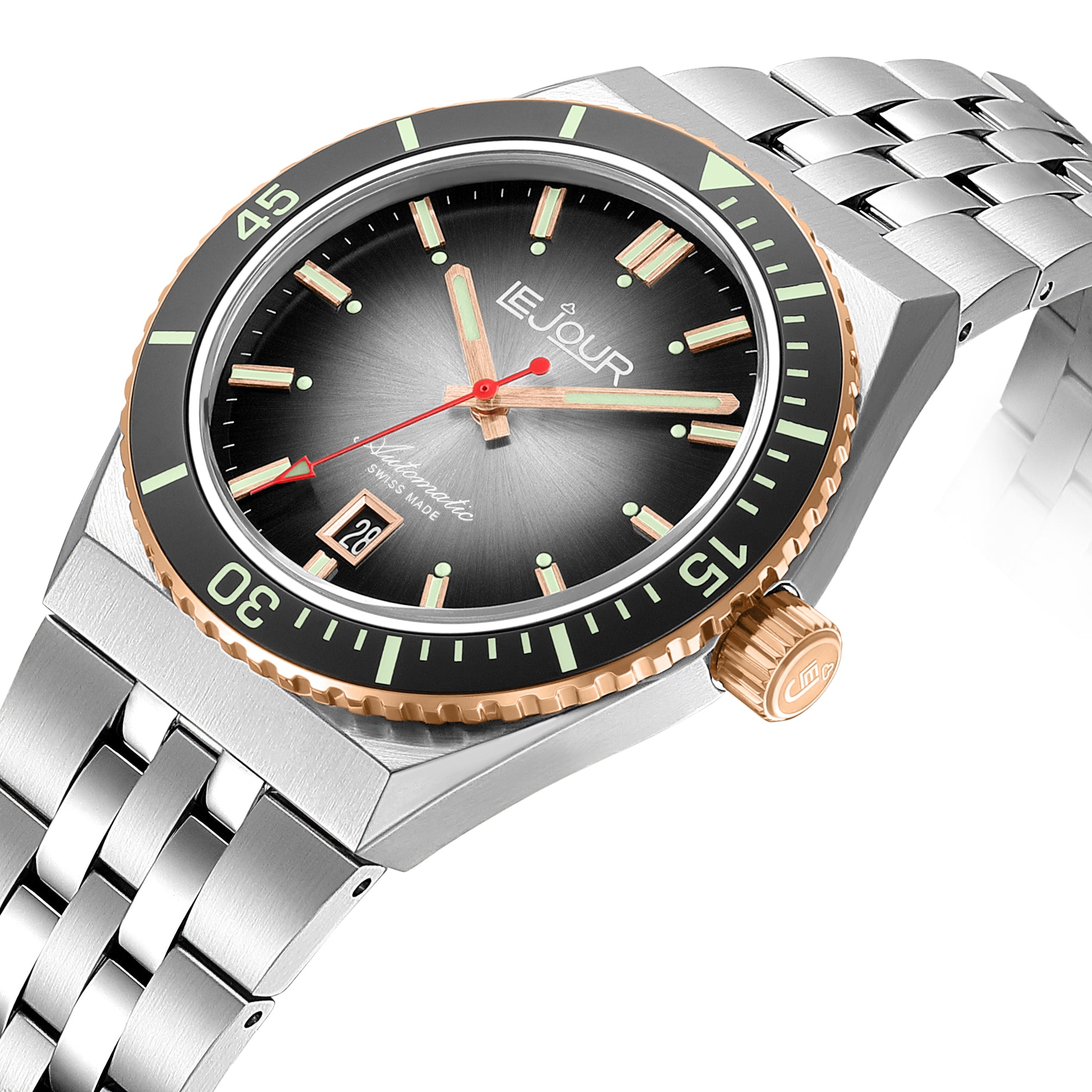 LeJour Delmare LJ-DM-006 orologio automatico nero oro