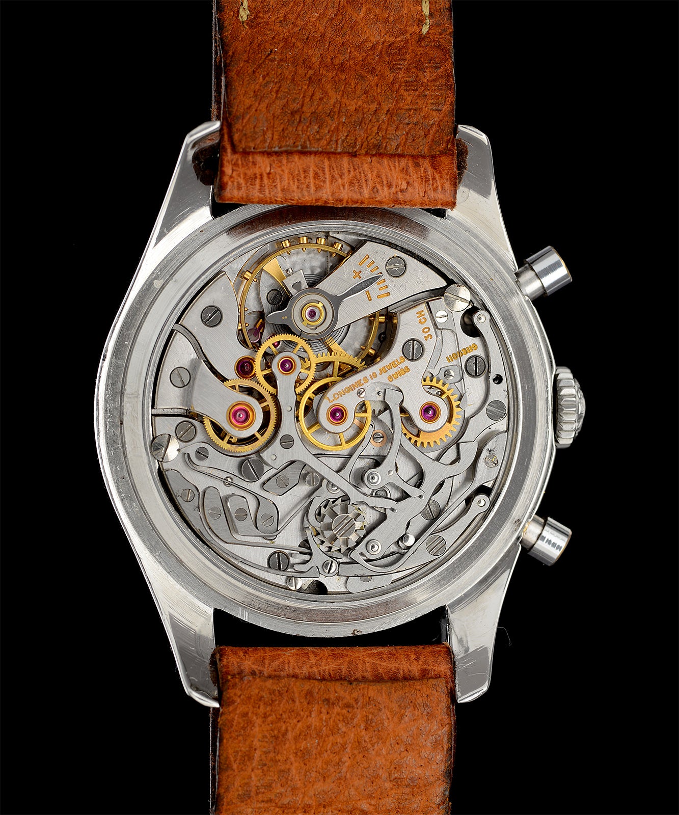 Longines 6552-3 cronografo vintage acciaio 38mm