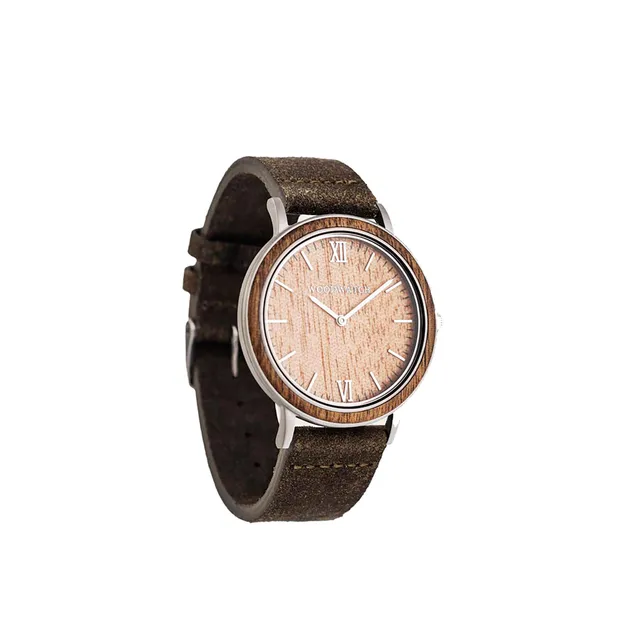 WoodWatch Classic Acacia Khaki orologio legno 40 mm