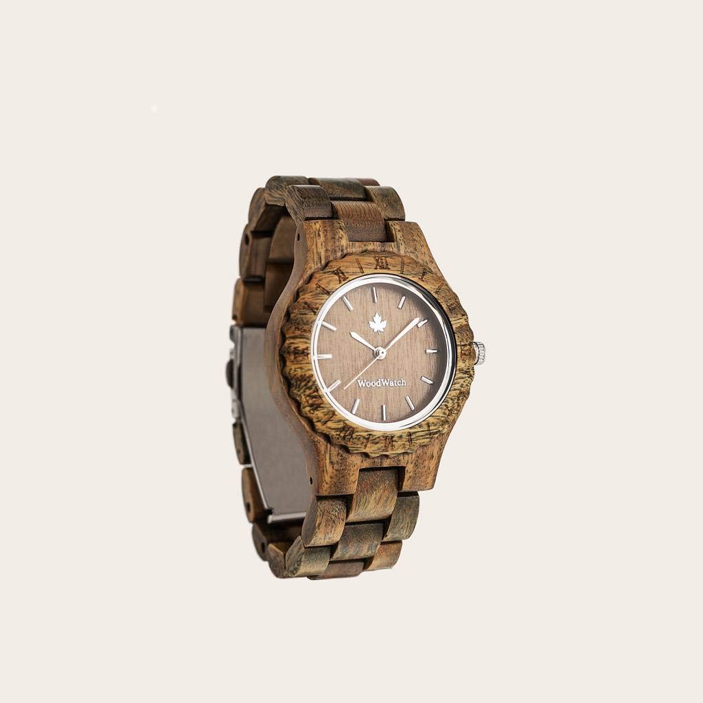Woodwatch Flora Lotus Sandal orologio in legno donna antispruzzo