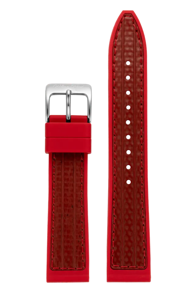 William Wood Red Fire Hose Strap cinturino rosso 20mm