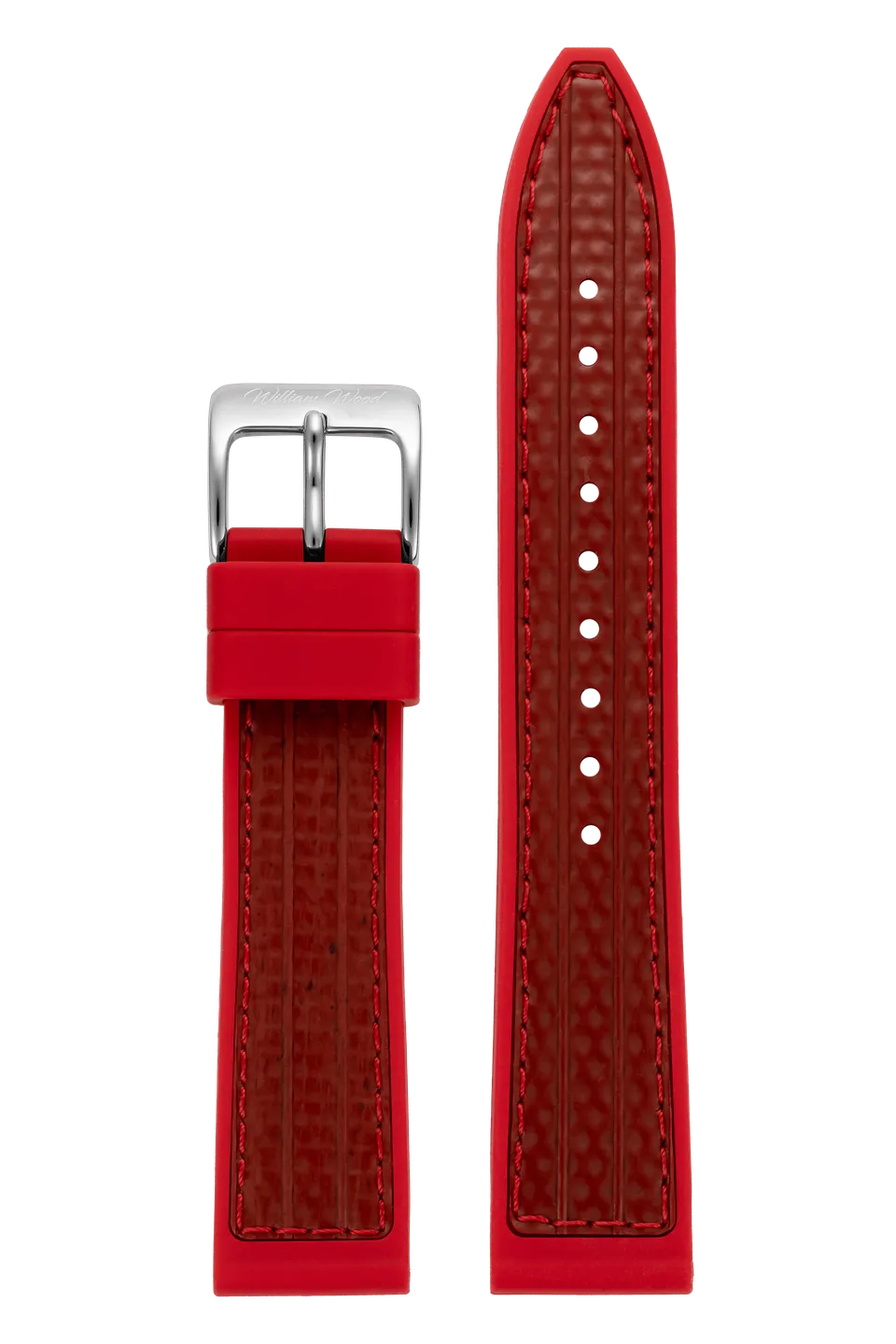 William Wood Red Fire Hose Strap cinturino rosso 20mm