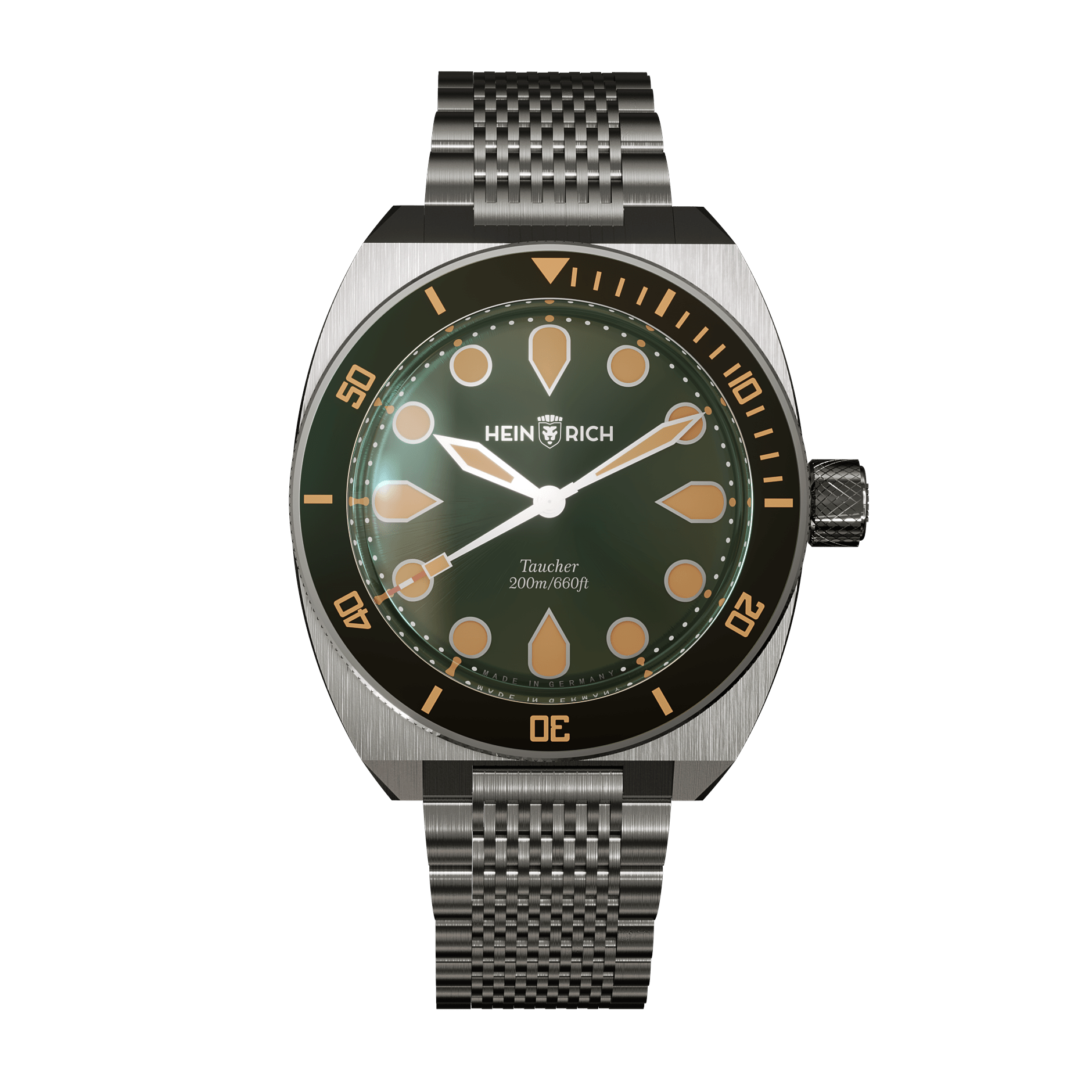 Heinrich Taucher orologio automatico verde 41 mm