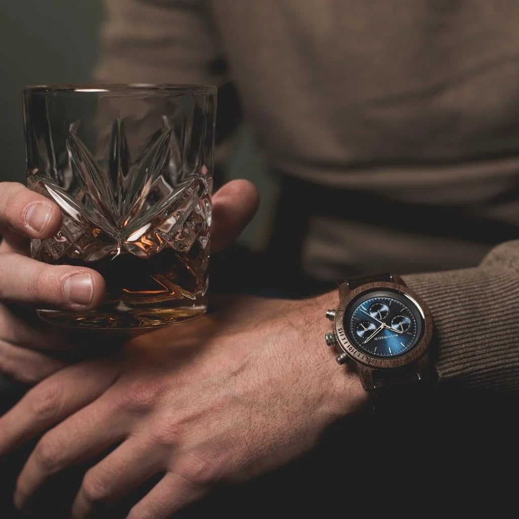 Woodwatch Classic Sapphire Silver orologio legno uomo