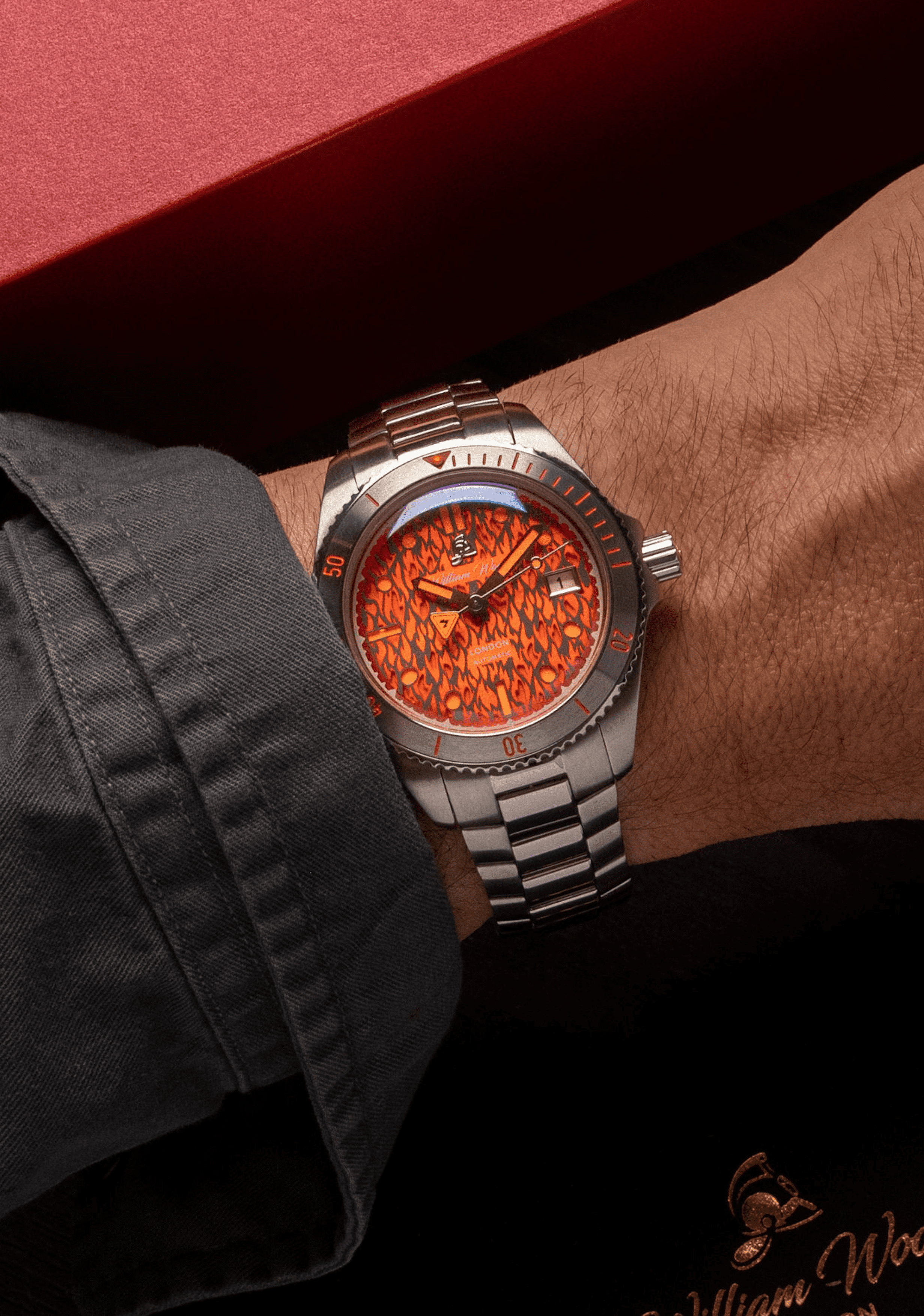 William Wood Fire Extinguisher Fire Watch Orologio Automatico 41mm
