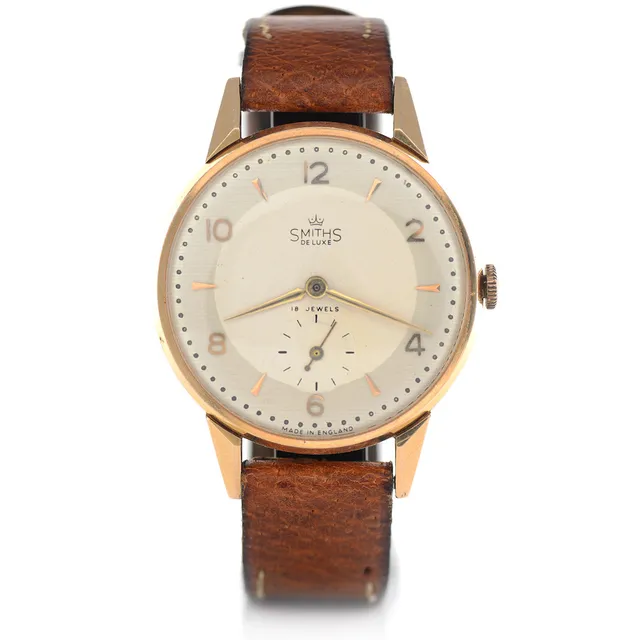 Smiths Oversize 18 Carati 1955 orologio oro 35mm