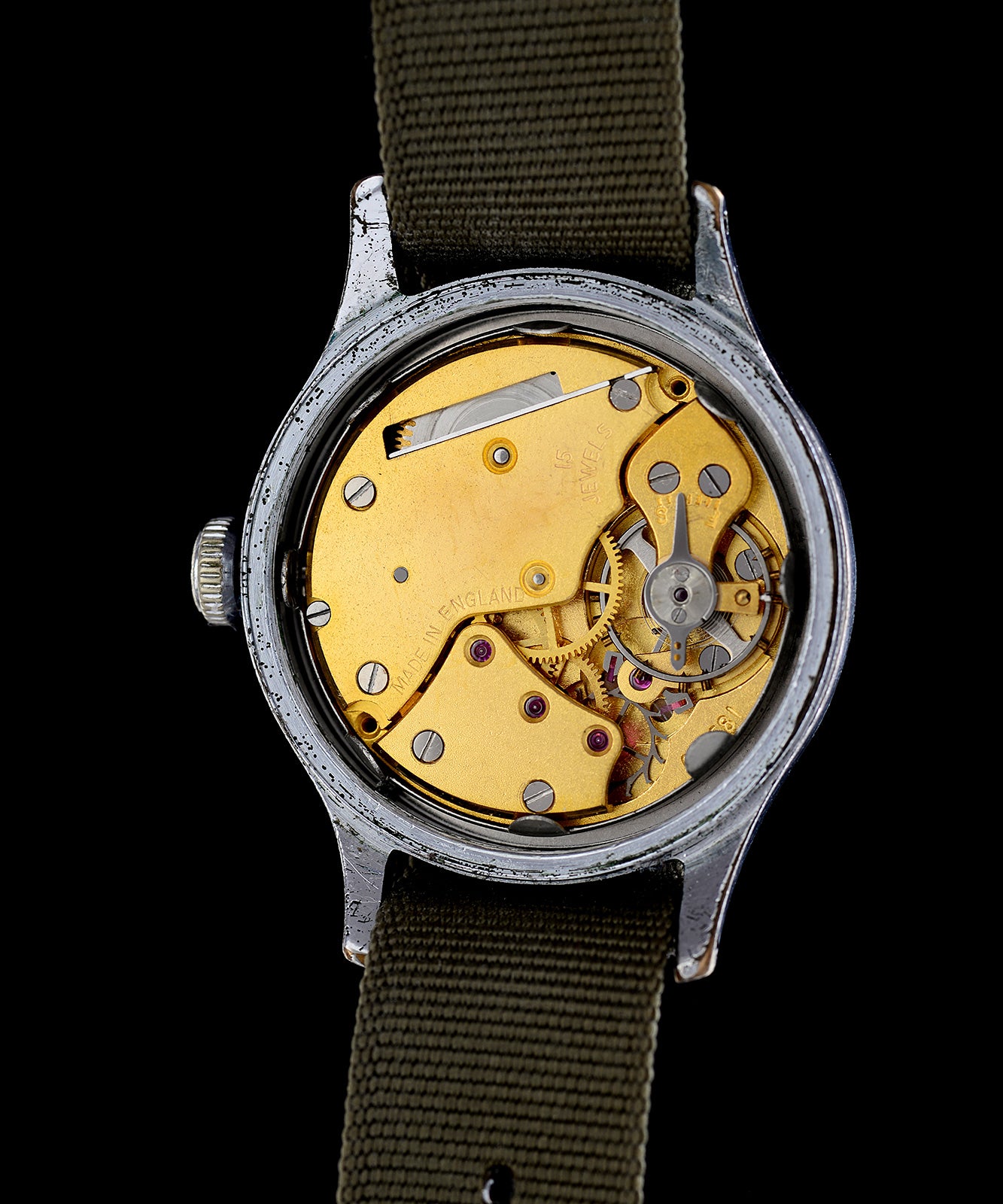 Smiths A404 1955 orologio meccanico vintage champagne 33mm