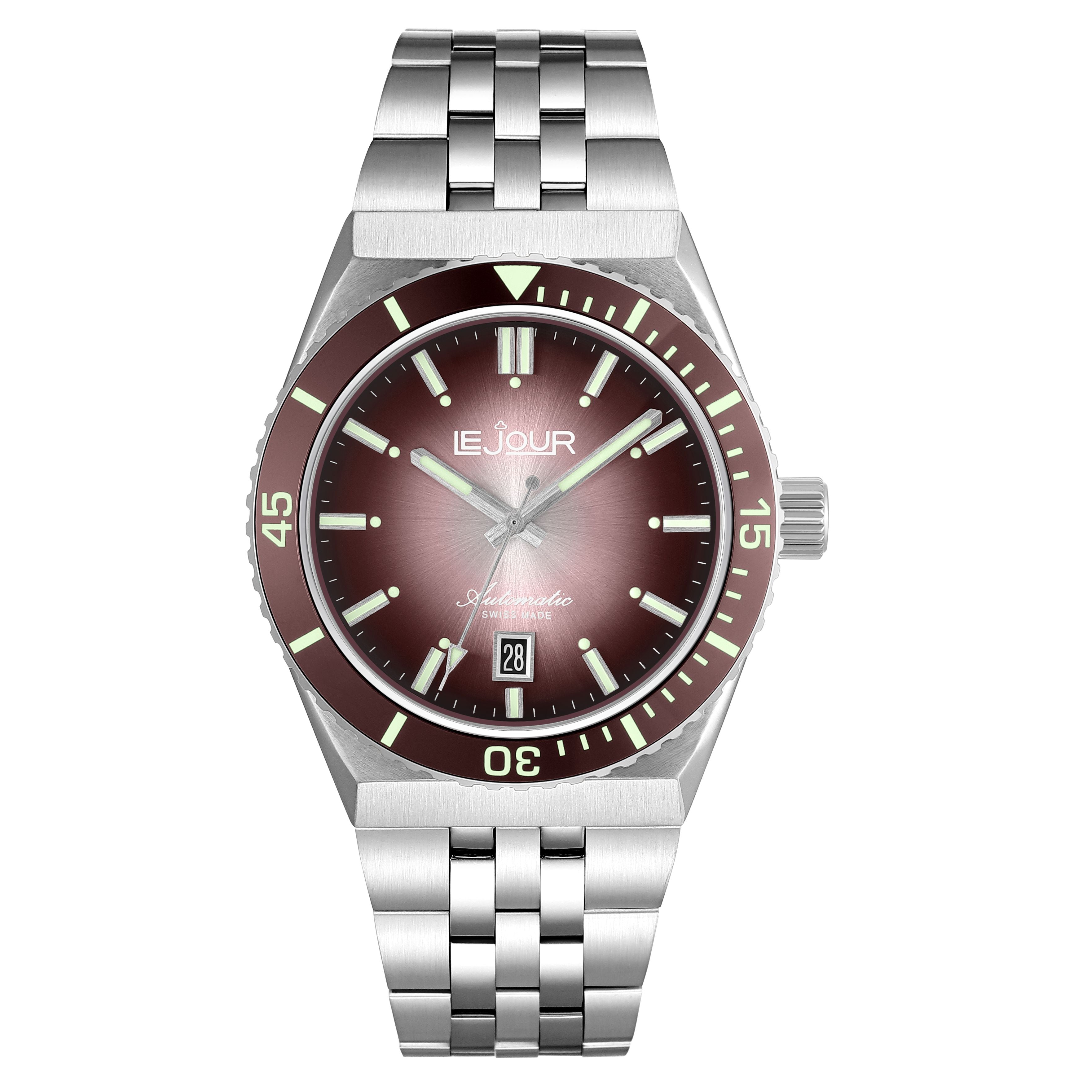 LeJour Delmare LJ-DM-005 orologio automatico marrone