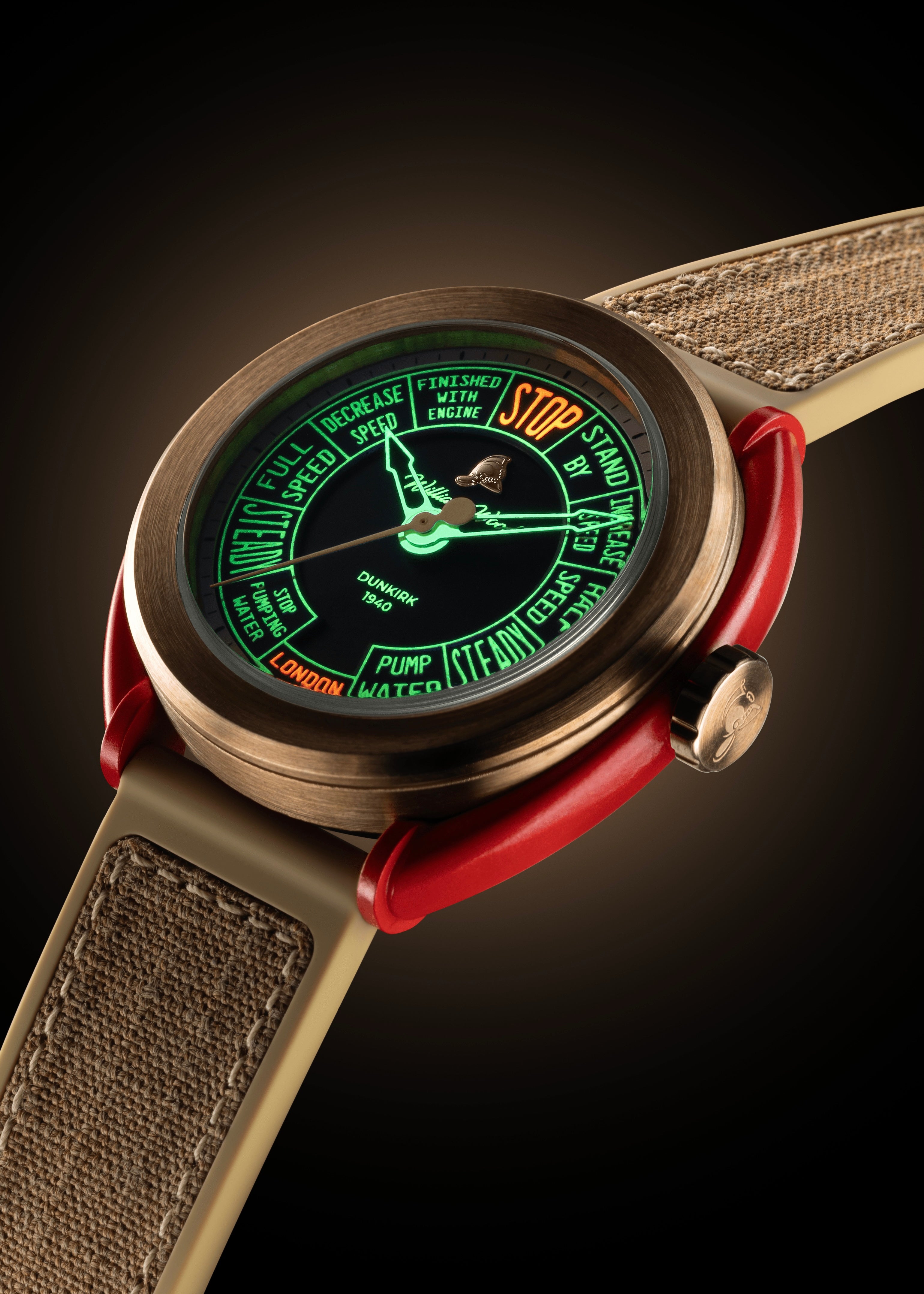 William Wood Dunkirk Orologio Bronzo 42mm Fire Gear