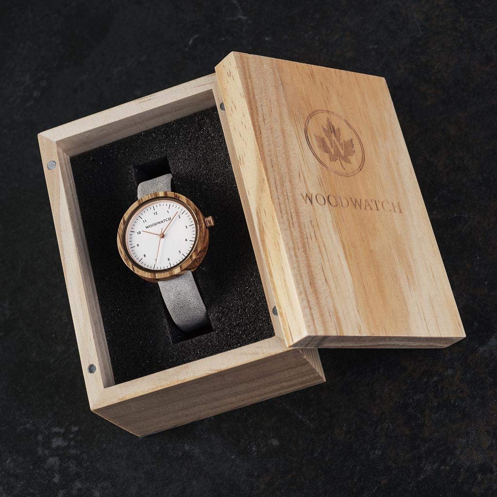 WoodWatch Nordic Oslo orologio legno 36 mm pelle