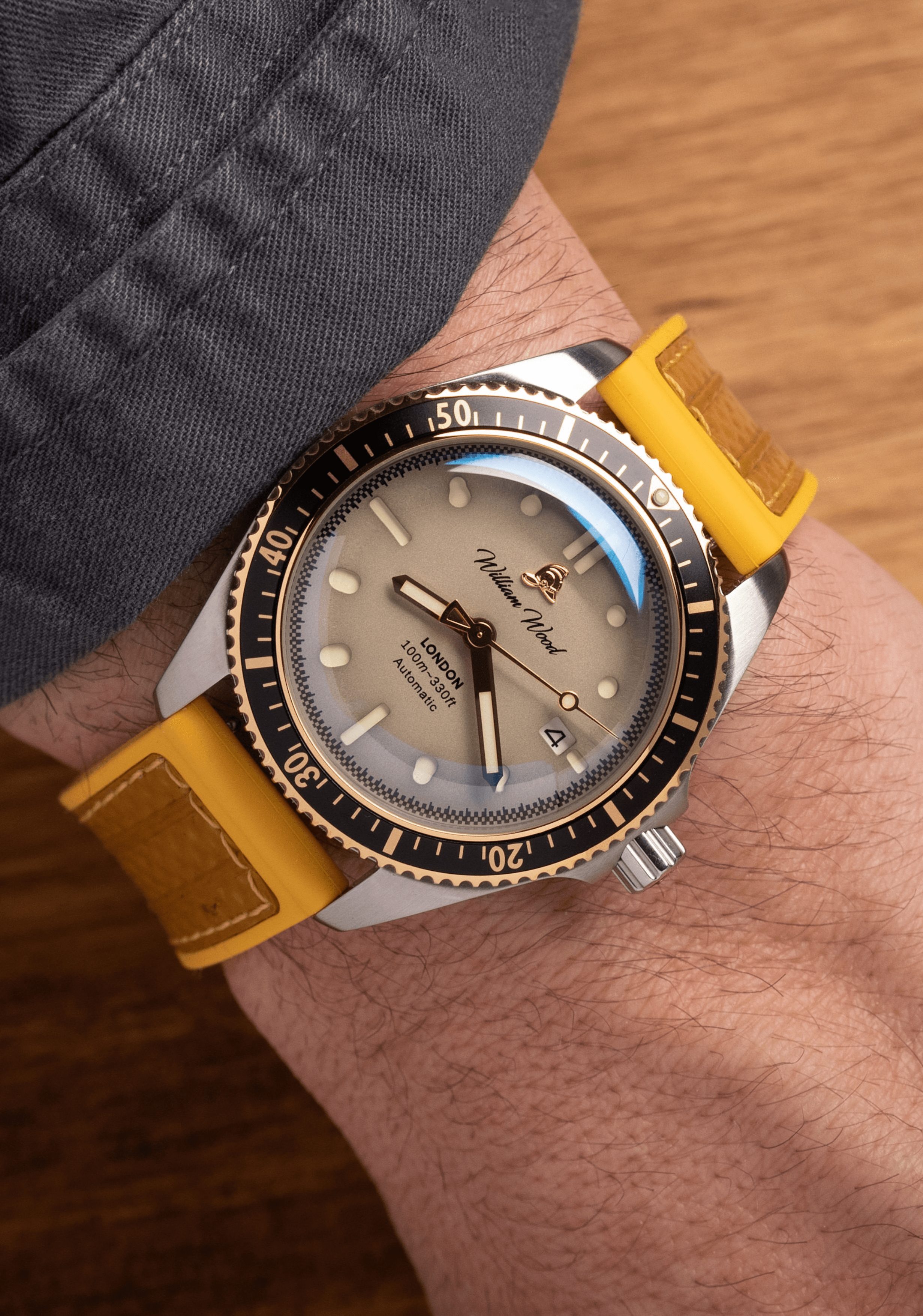 William Wood Valiant White orologio automatico 41mm bianco