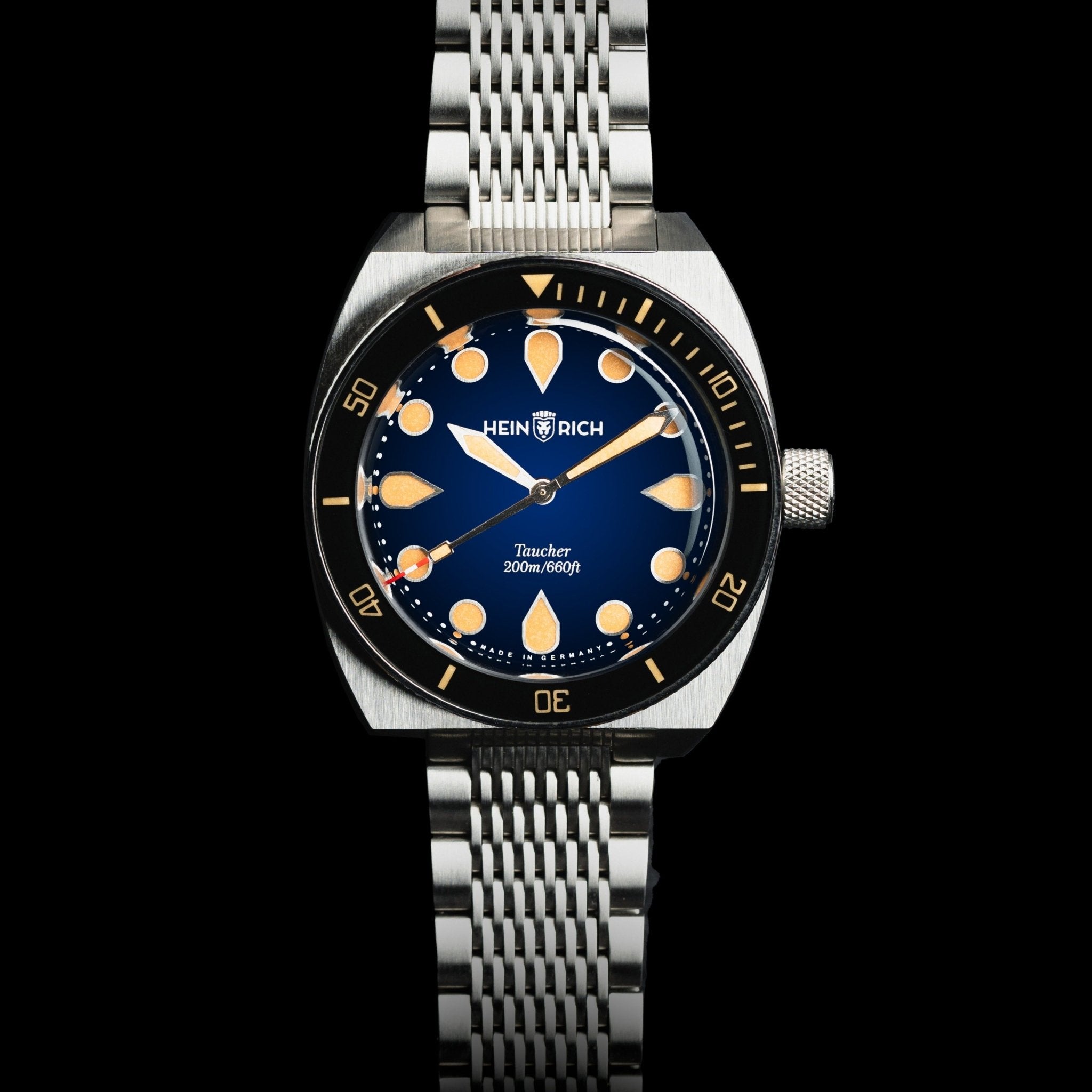 Heinrich Taucher orologio automatico blu 41 mm