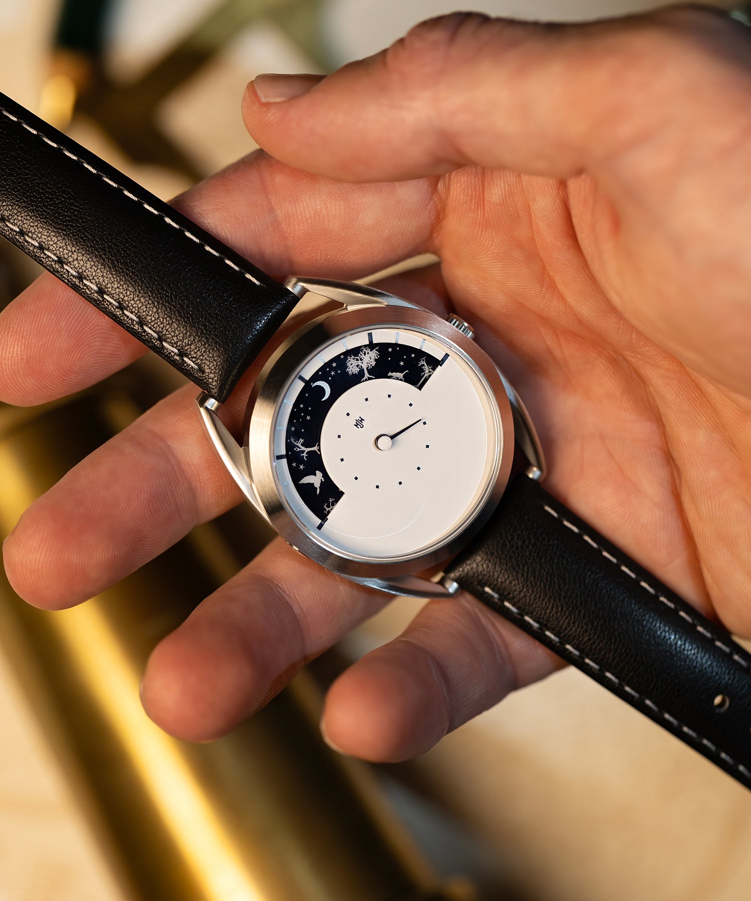 Mr Jones Sun and Moon orologio quarzo 37mm argento