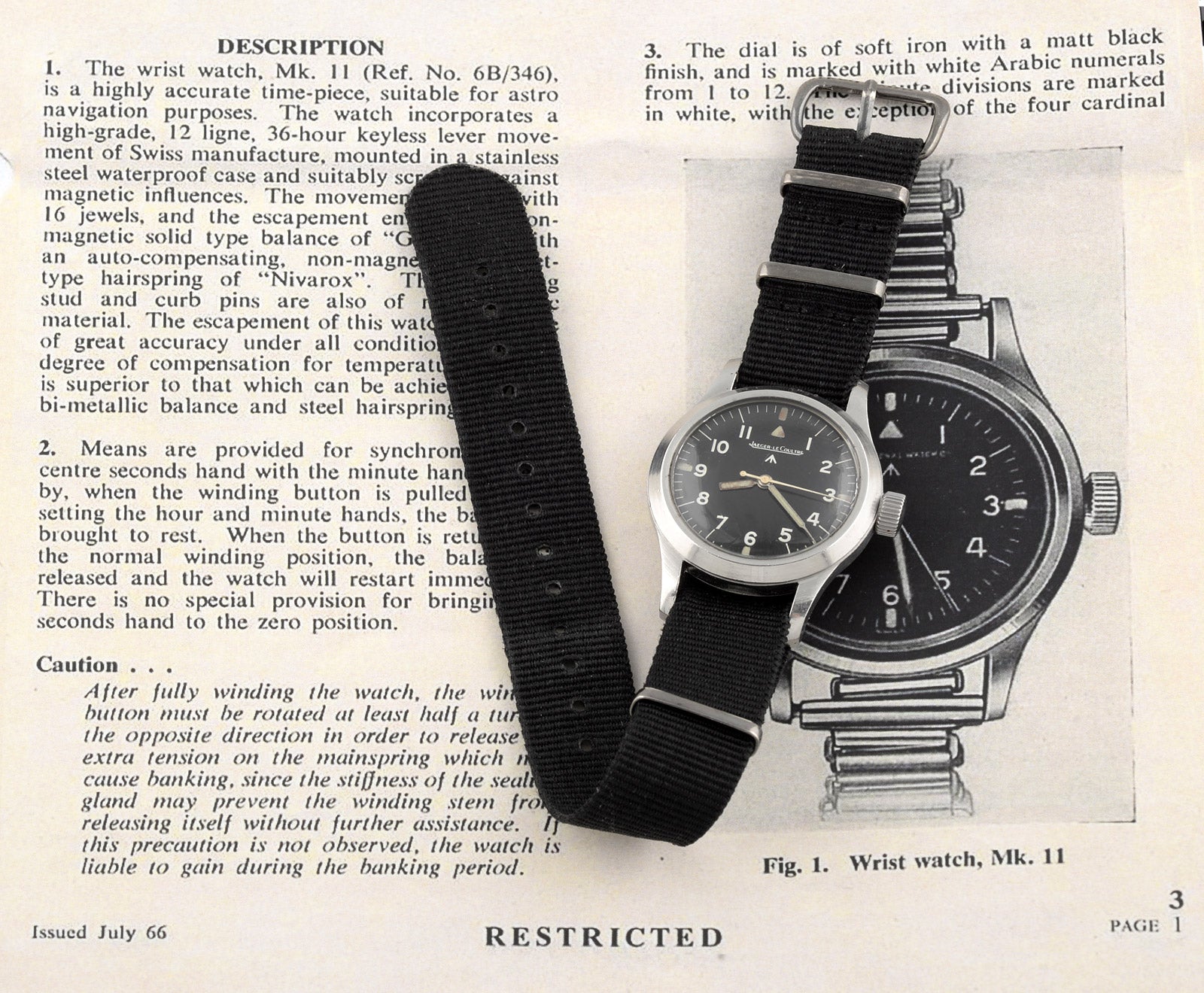 Jaeger-LeCoultre Mark 11 6B/346 orologio militare manuale