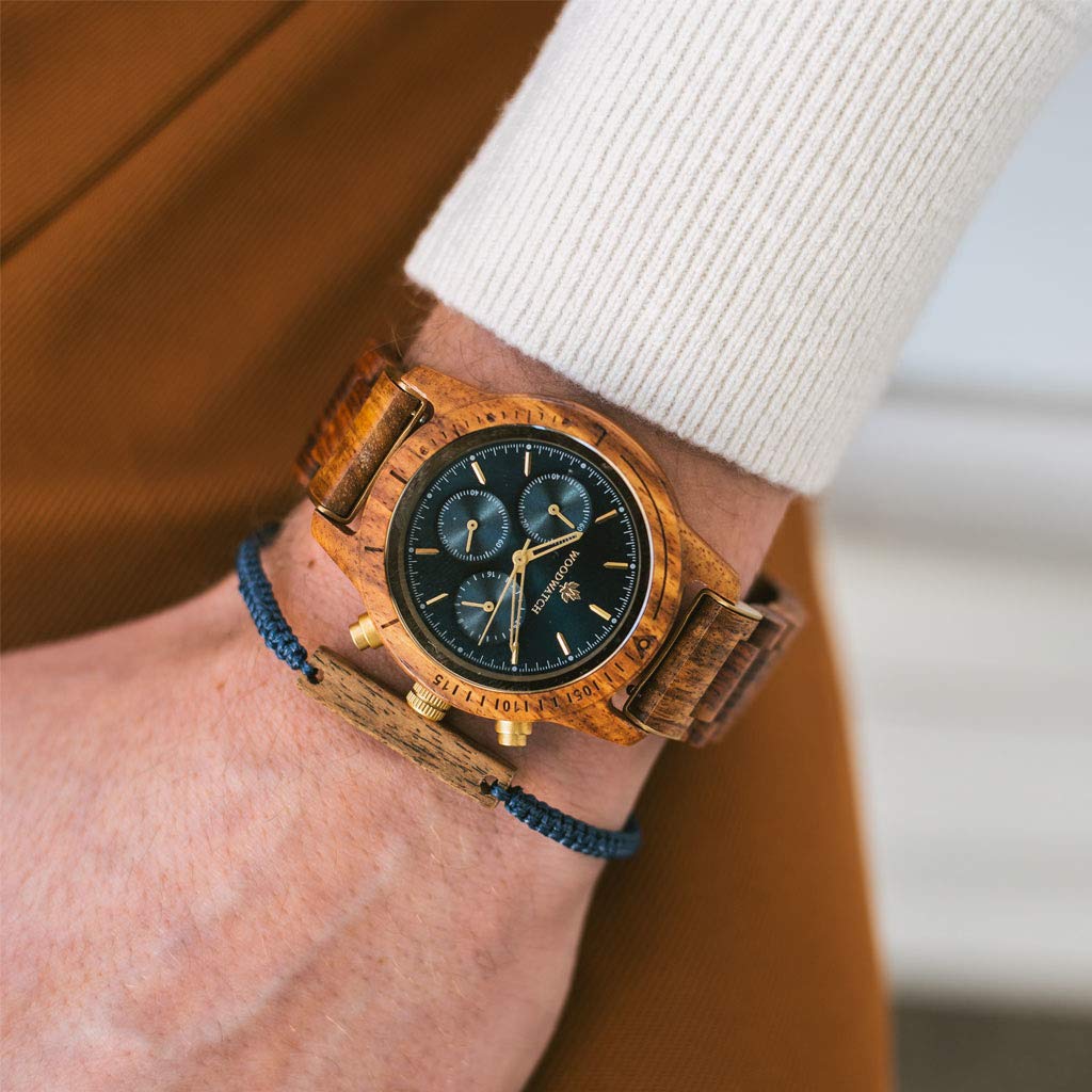 WoodWatch Chronus Deep Dive orologio uomo legno noce 42 mm