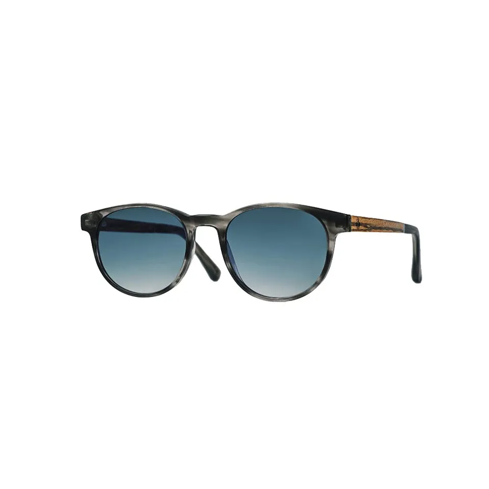 WoodWatch Ellipse Heritage occhiali da sole blu sfumati