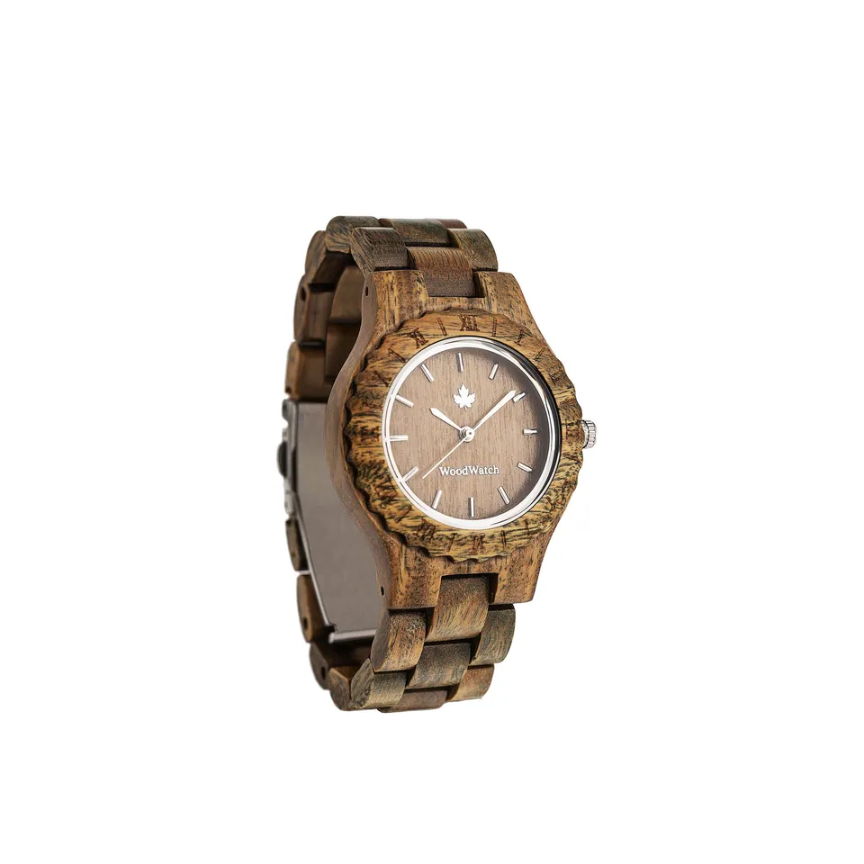 Woodwatch Flora Lotus Sandal orologio in legno donna antispruzzo