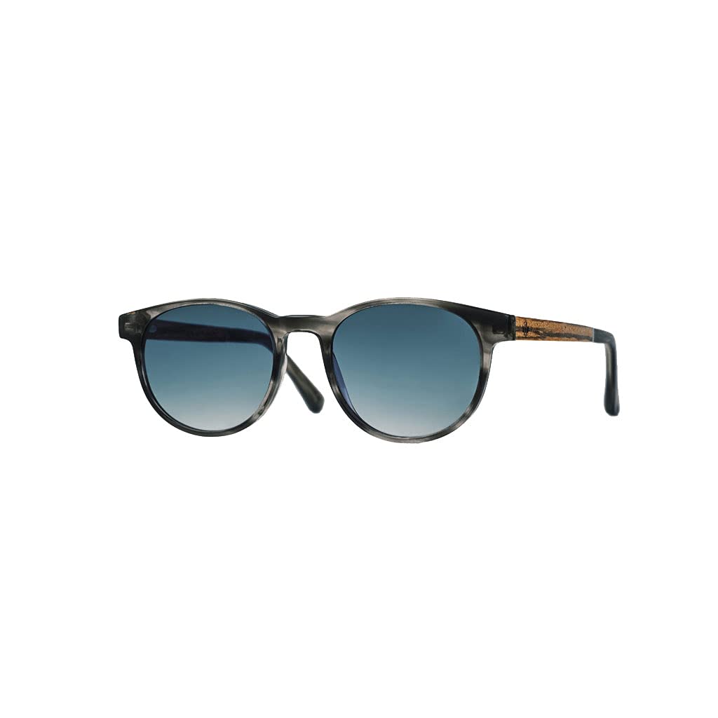 WoodWatch Ellipse Heritage occhiali da sole blu sfumati