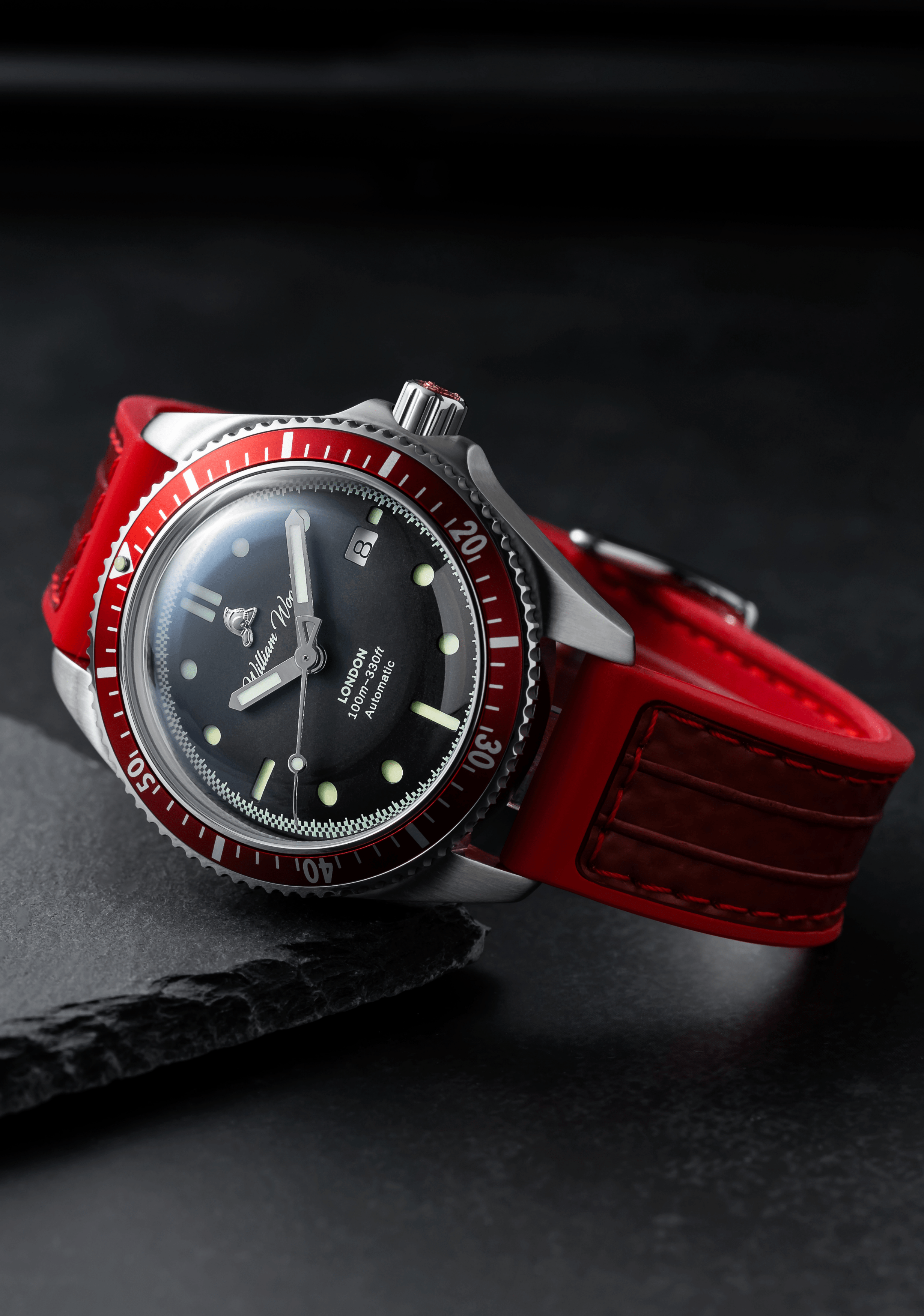 William Wood Red Knights Orologio Acciaio Red Fire Hose