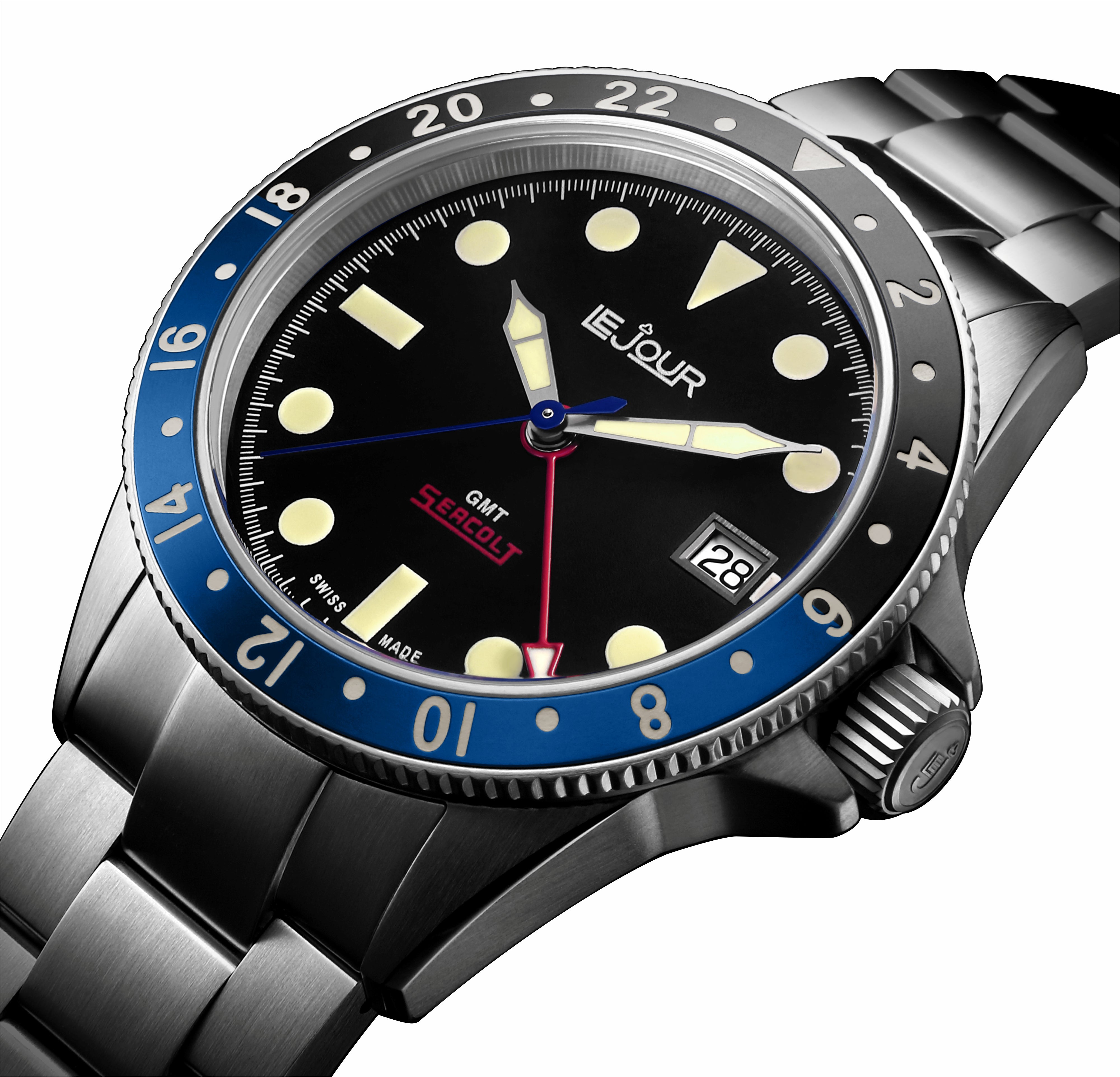 LeJour Seacolt GMT LJ-SC-004 orologio nero blu