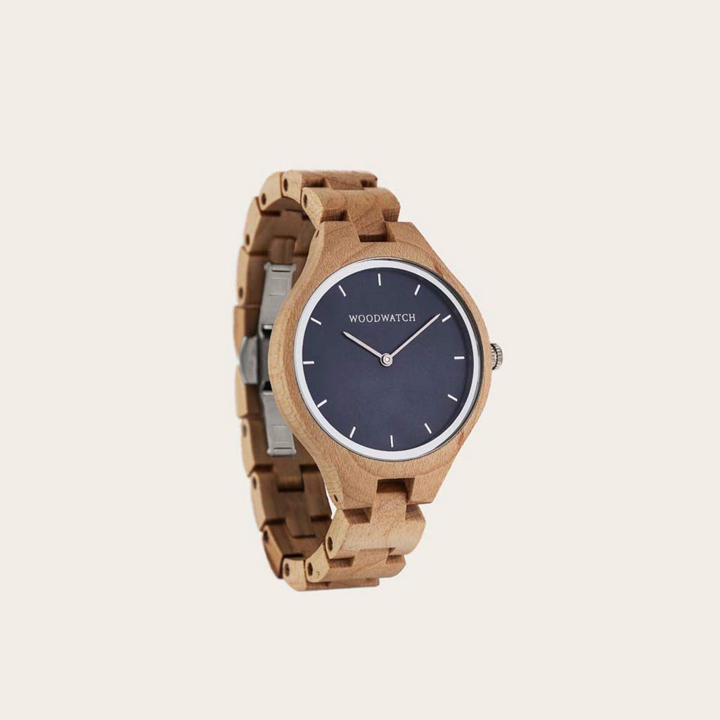 WoodWatch Classic Blue Ocean orologio donna ulivo minimal