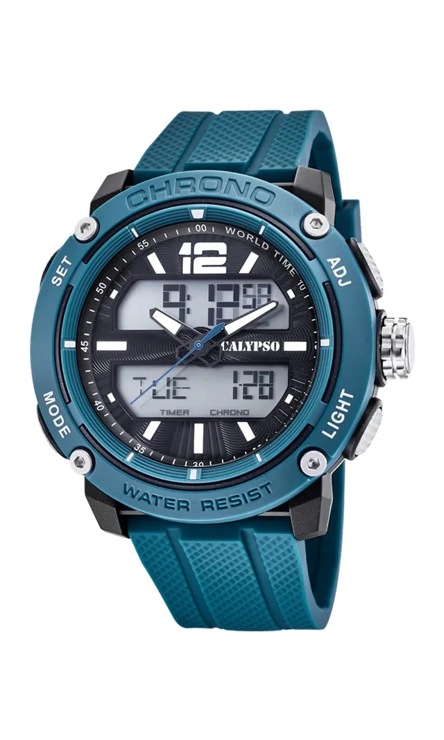 Calypso Urban Digital K5796/2 orologio uomo nero blu 52 mm