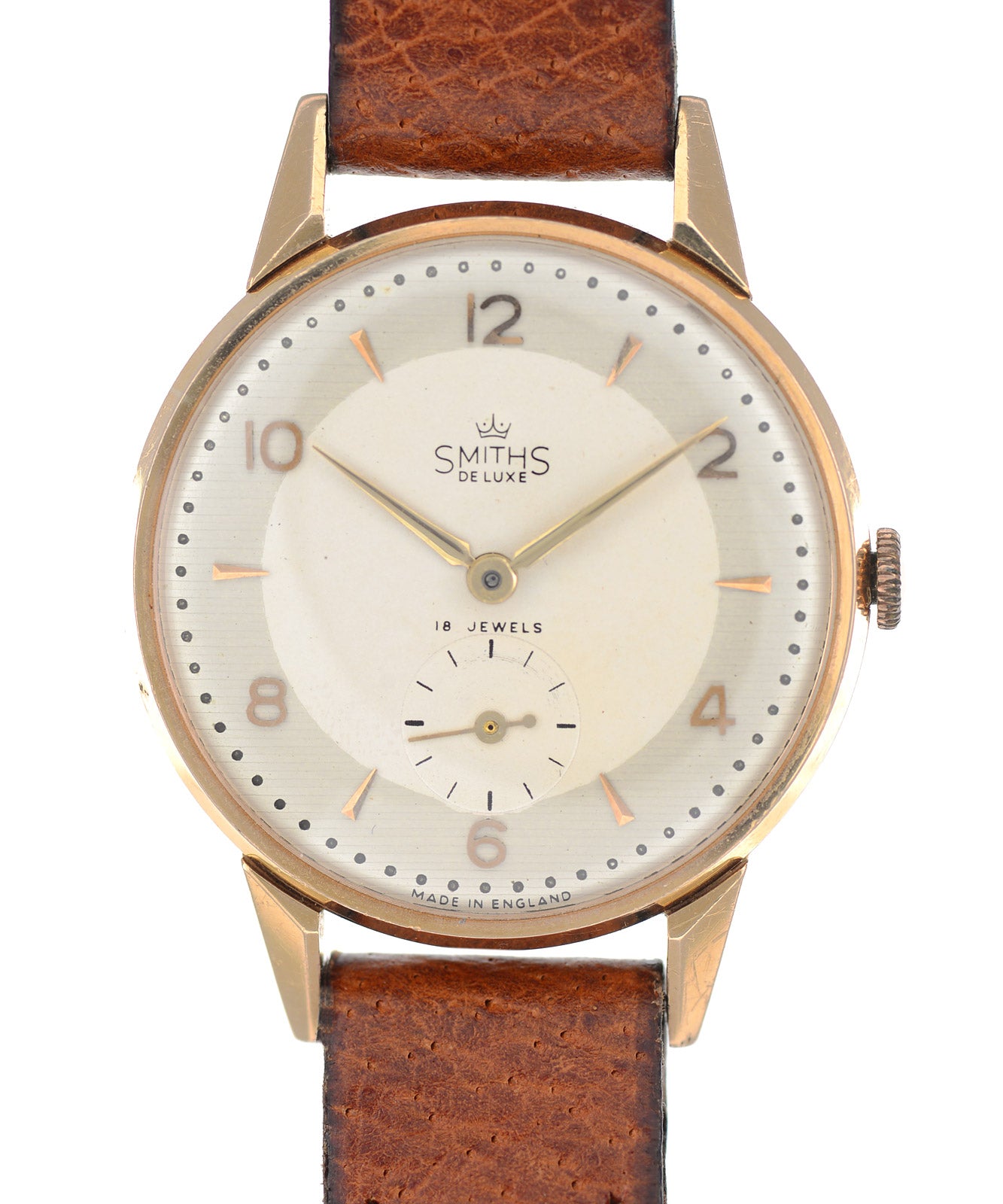Smiths Oversize 18 Carati 1955 orologio oro 35mm