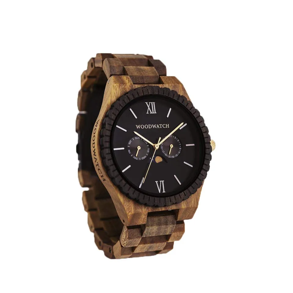 WoodWatch Classic Dark Lion orologio legno 47 mm