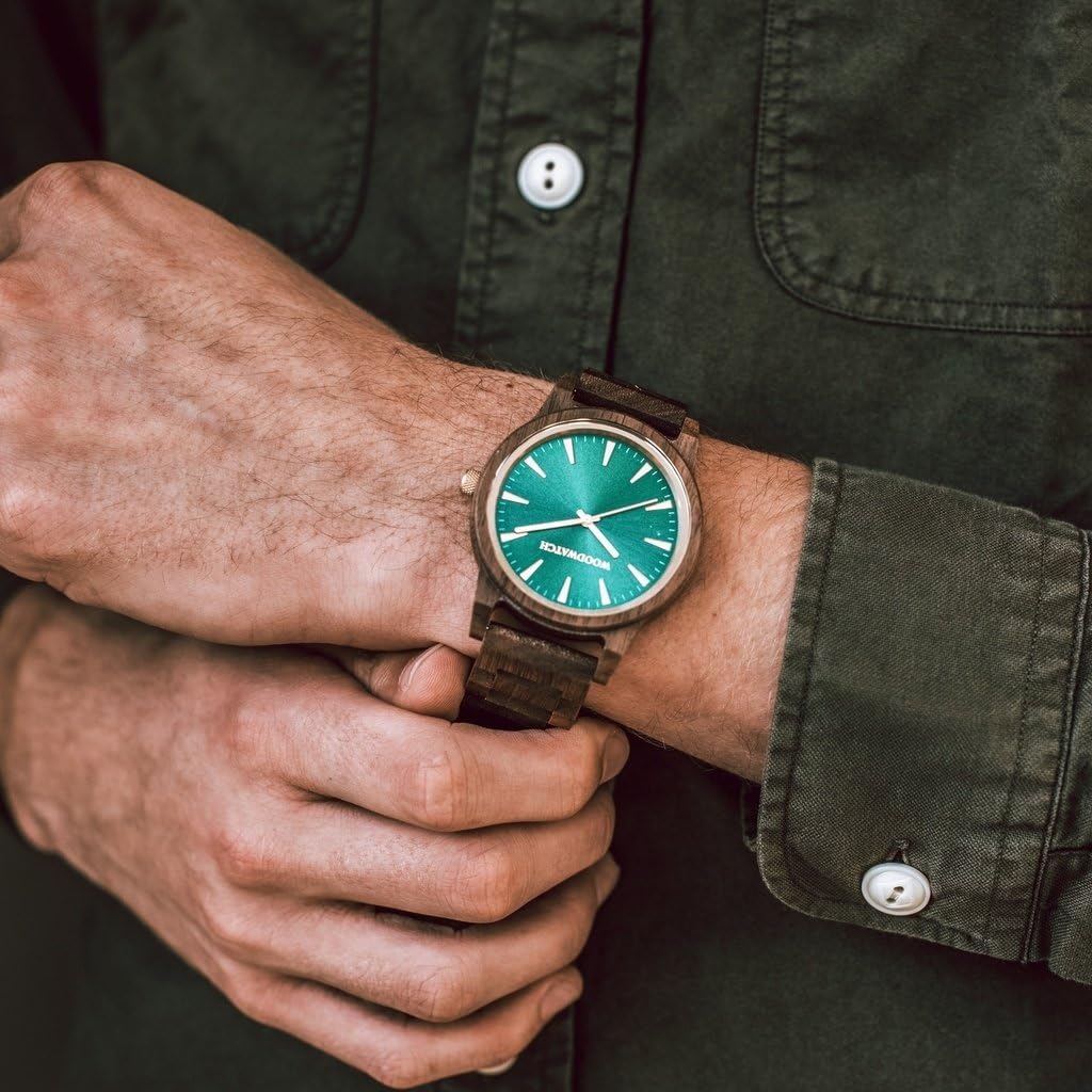 WoodWatch Classic Camo Walnut Orologio Uomo Antispruzzo