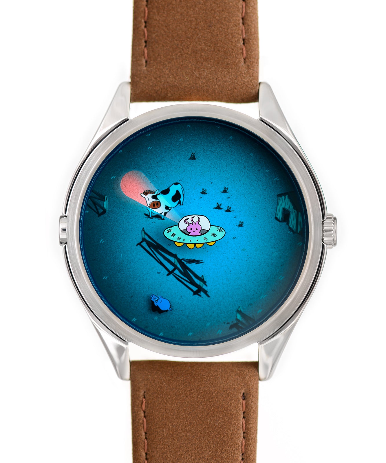 Mr Jones Beam me up! orologio quarzo 37mm argento UFO