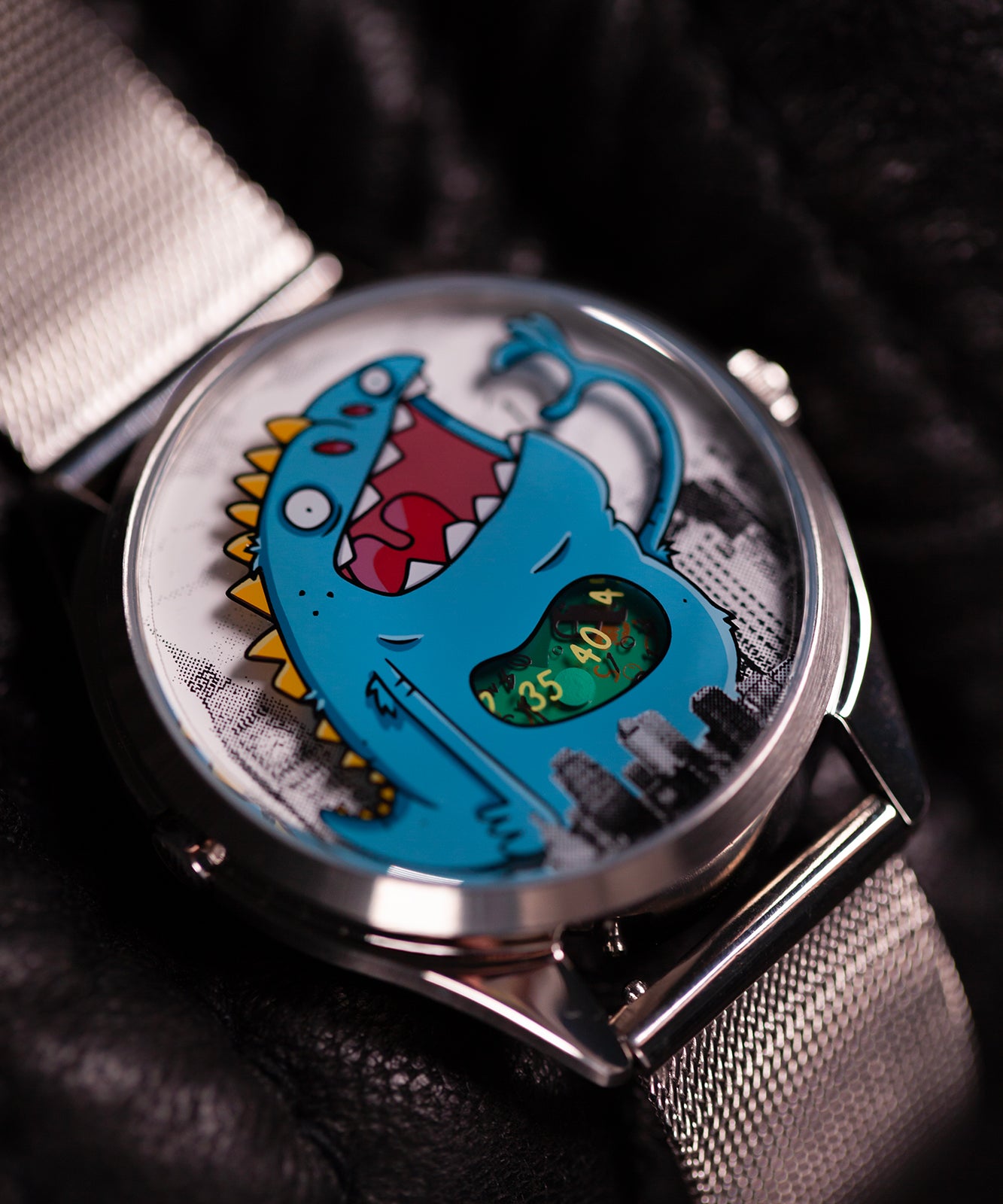 Mr Jones Watches Number Cruncher orologio jump hour 37mm argento