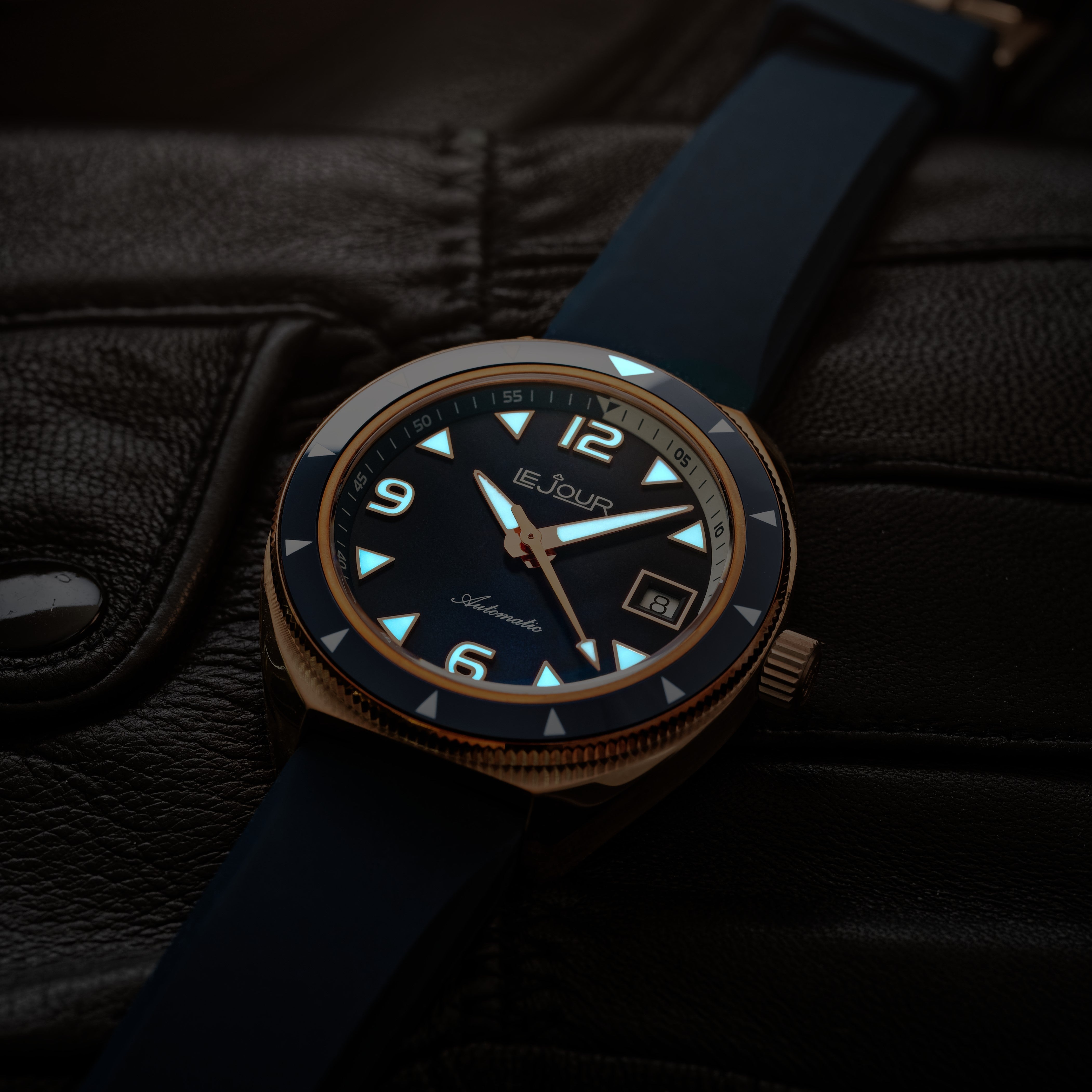 LeJour Hammerhead Bronze LJ-HB-001 orologio bronzo blu 39 mm