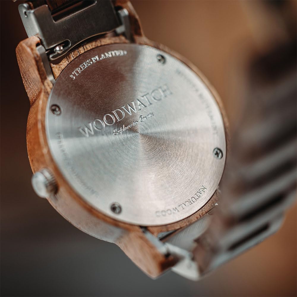 Woodwatch Classic Mariner orologio in legno uomo quadrante blu